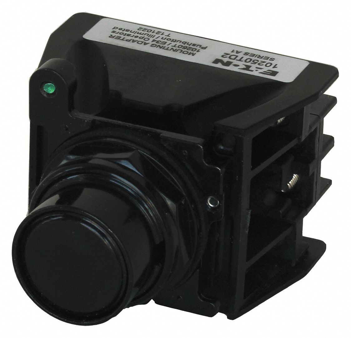 31HK64 - Push Button with Contacts Black Flush