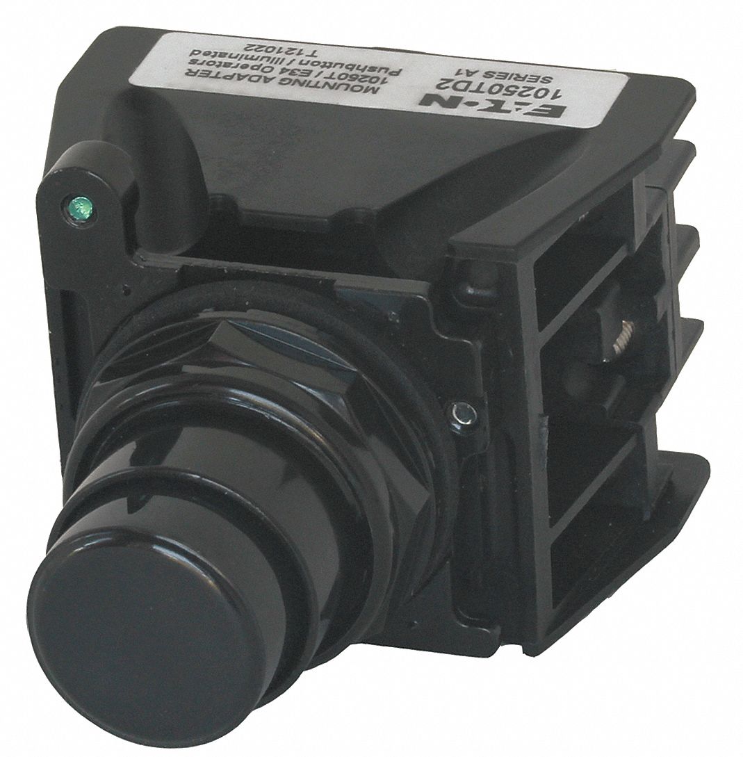 31HK73 - Push Button with Contacts Black Extended