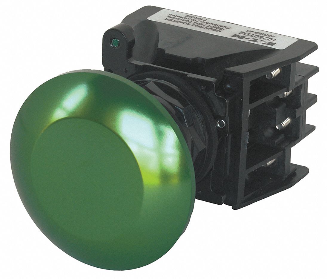 Hazardous Location Push Button: 30 mm, Metallic, Mushroom Head Profile, 1NO/1NC