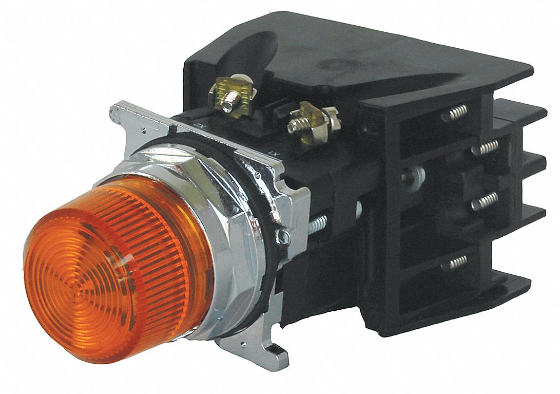 Illuminated Push Button: 30 mm, Metallic, Extended Profile, 1NO/1NC