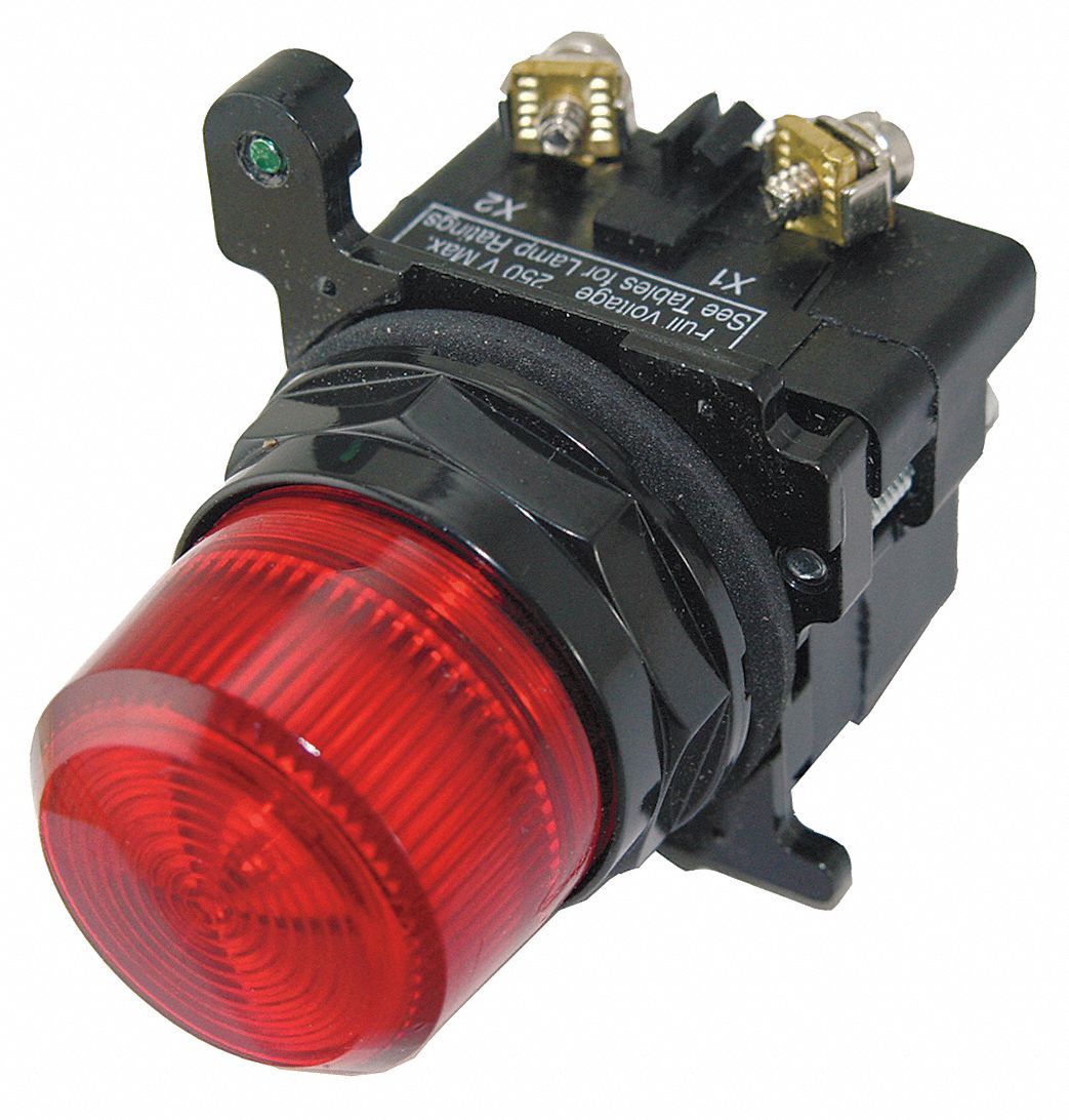 Hazardous Location Pilot Light Complete, Red, 24VAC/DC, 30mm, LED, Metal