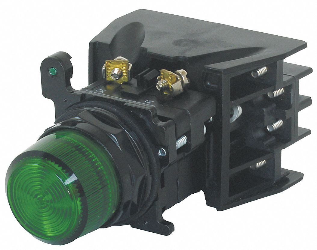 Indicating Light: 30 mm Panel Mounting Size, Green, Fresnel, 1250T Series
