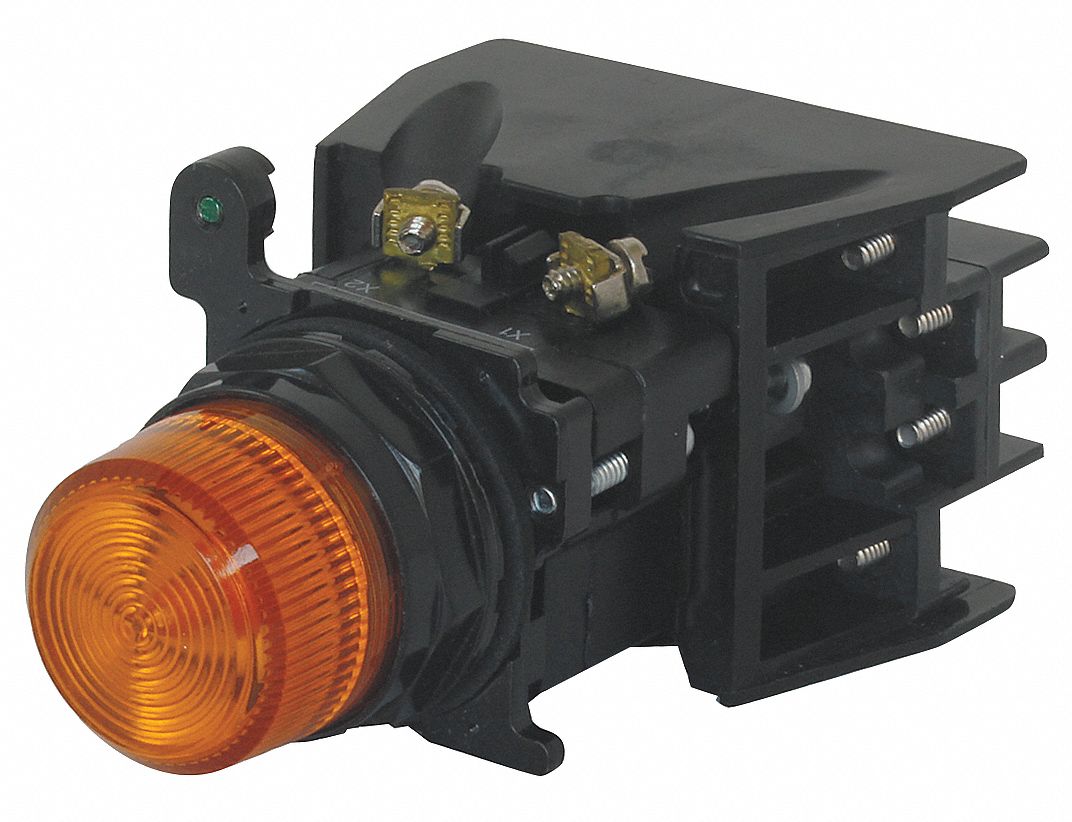 Hazardous Location Pilot Light Complete, Amber, 24VAC/DC, 30mm, LED, Metal
