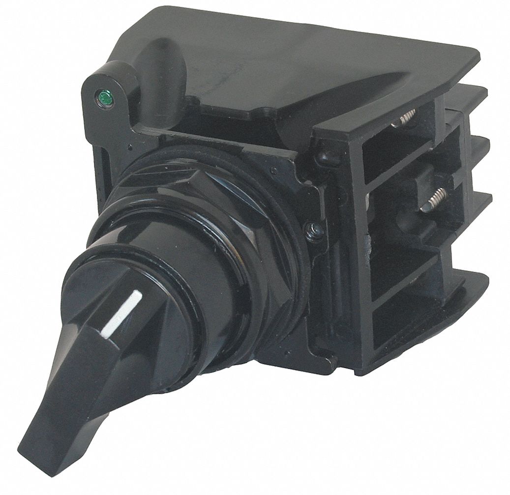 30mm Hazardous Location Selector Switch with Contacts, 2 Position, Maintained / Maintained Action