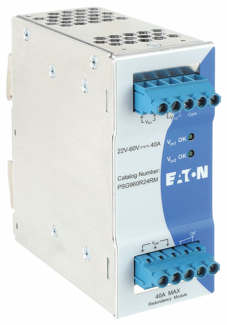 DC Power Supply: DIN Rail, 960 W Output Power - Rated, 40 A Current - Output, Single Phase
