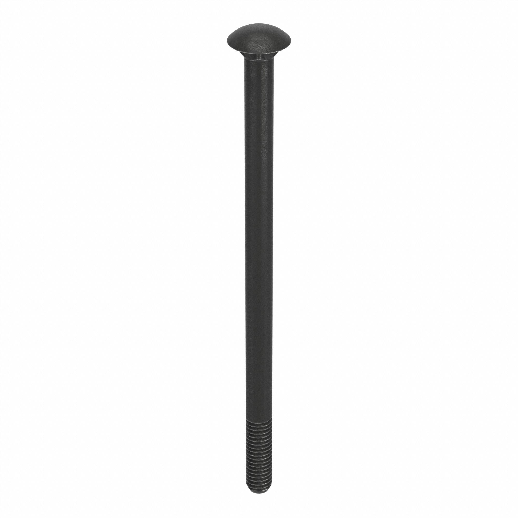 Carriage Bolt: Square Neck, 3/8"-16 Thread Size, 6 1/2 in lg, Steel, Grade 2, Black Oxide, 10 PK
