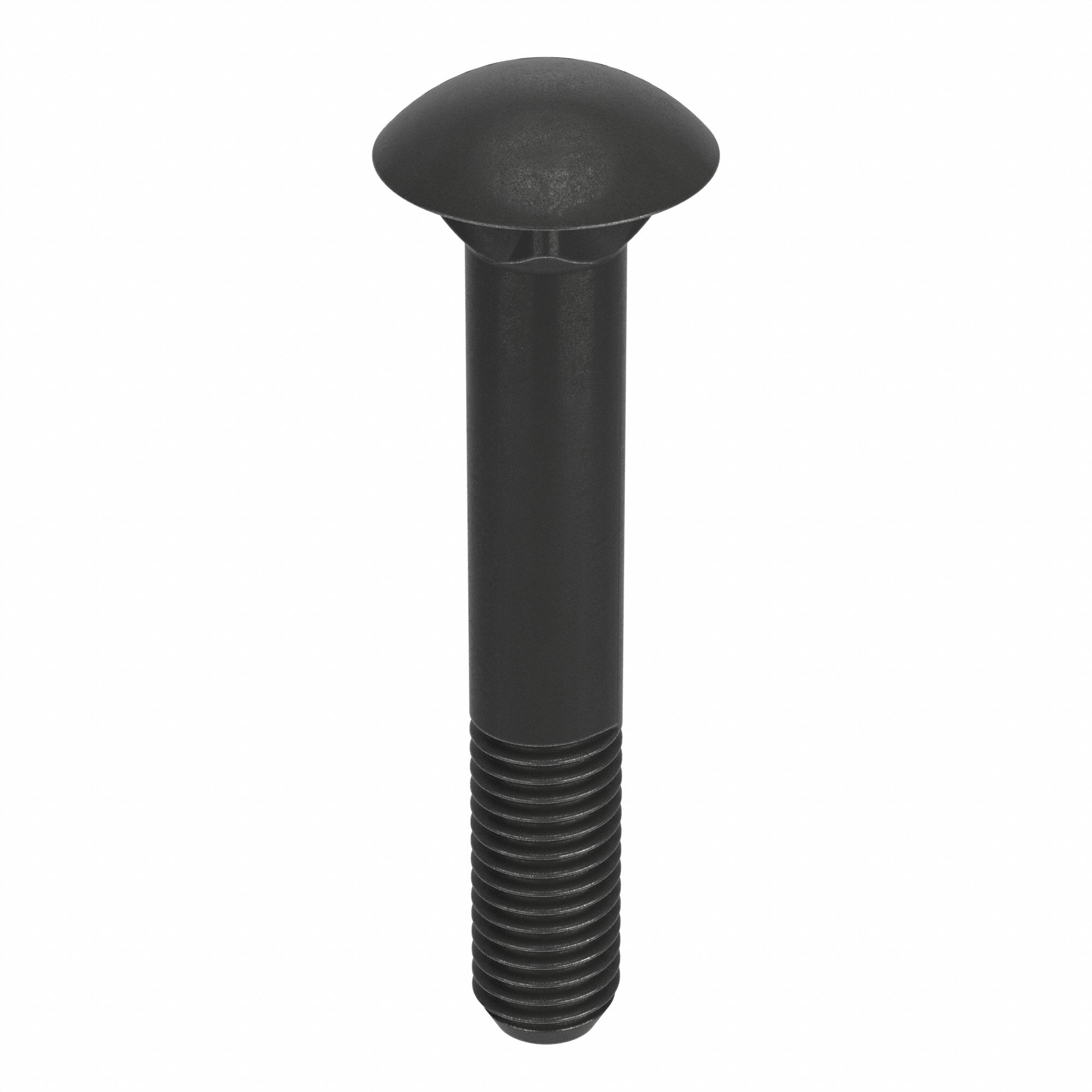 CARRIAGE BOLT, SQUARE, STEEL, UNC, GRADE 2, BLACK OXIDE, ⅝"-11 THREAD, 4 IN L, INCH, 10 PK
