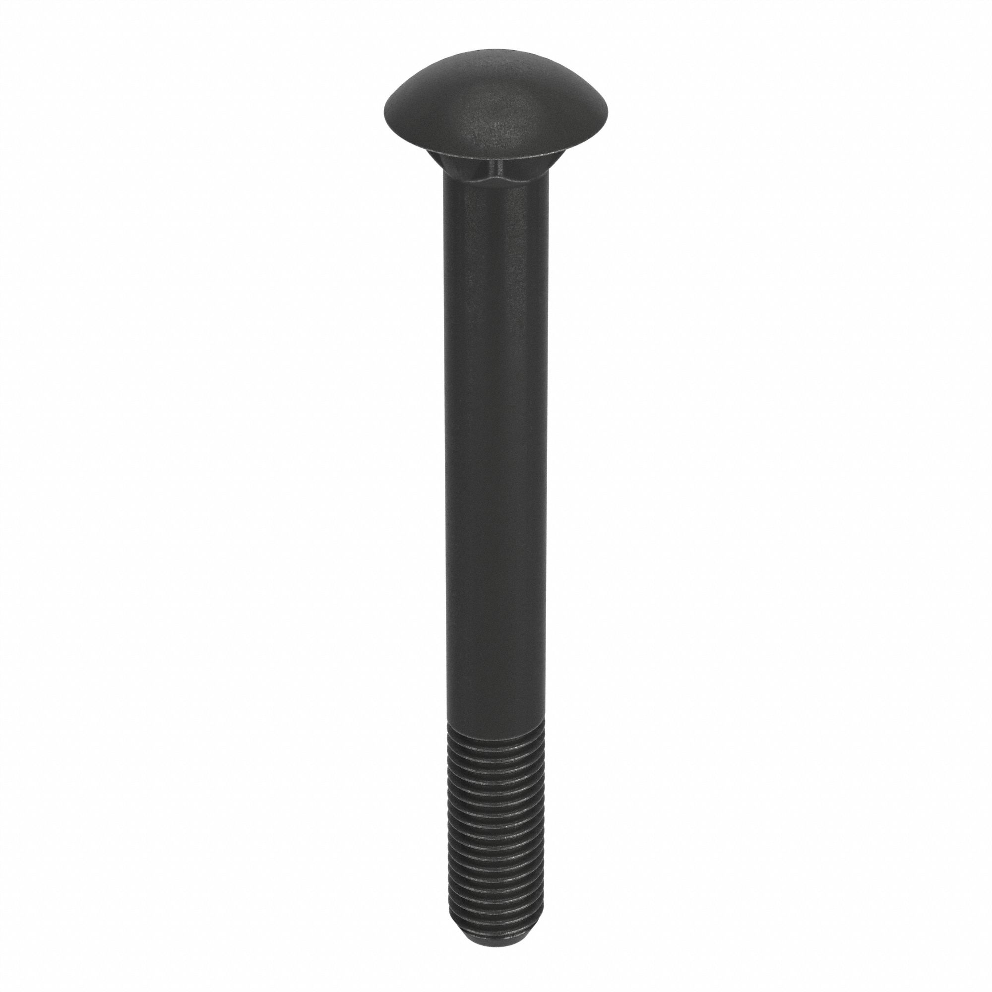 Carriage Bolt: Square Neck, 3/4"-10 Thread Size, 7 in lg, Steel, Grade 2, Black Oxide, 5 PK