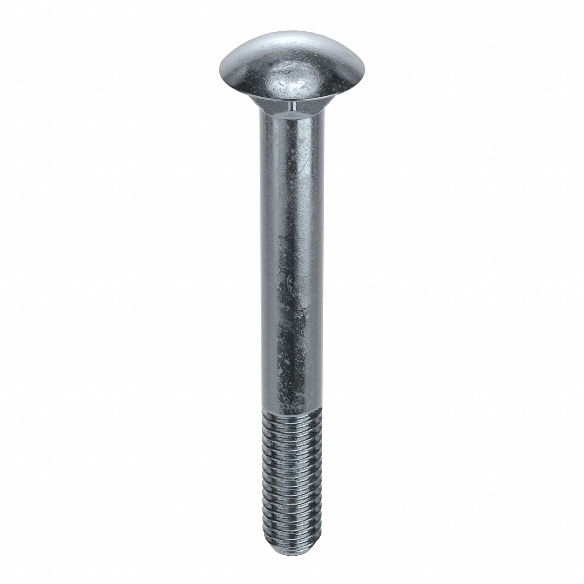 CARRIAGE BOLT, SQUARE, STEEL, UNC, GRADE 2, ZINC PLATED, ¼"-20 THREAD, 2¾ IN L, INCH, 100 PK