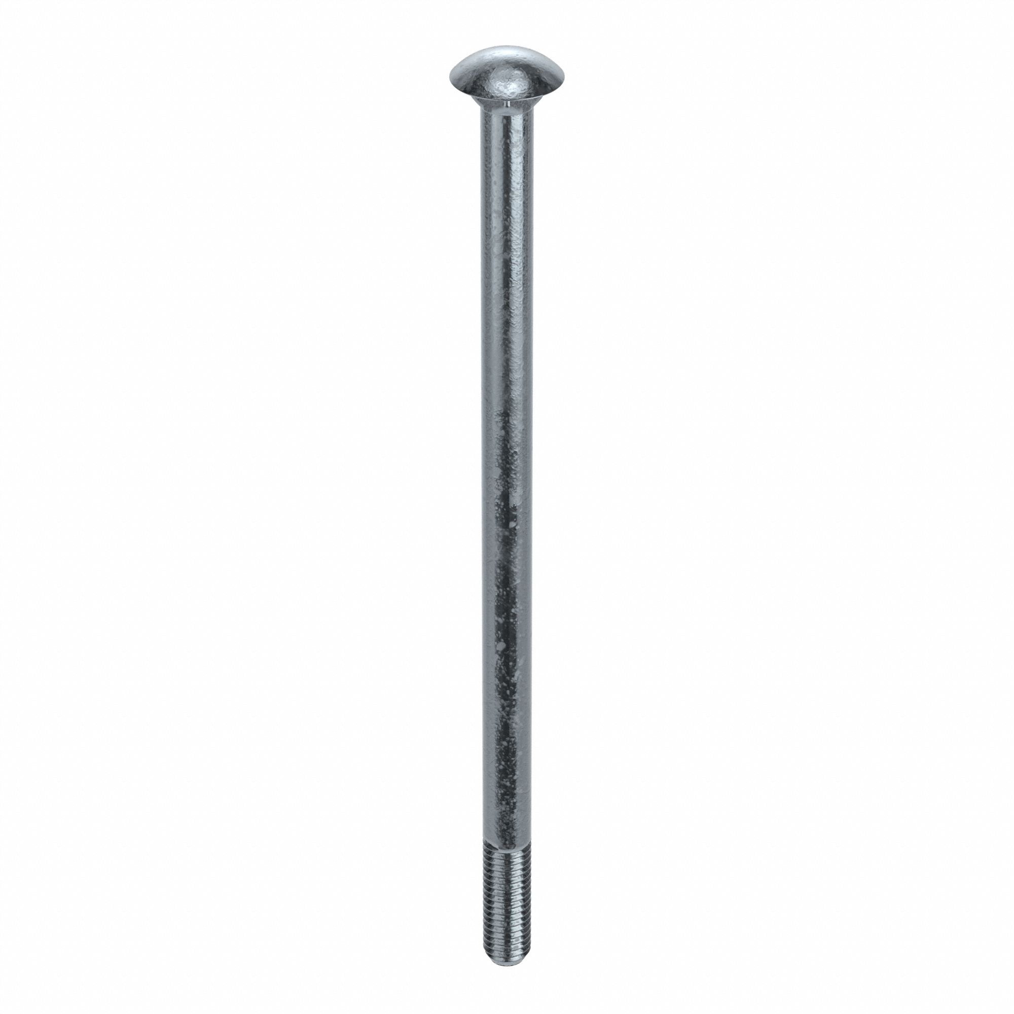 Carriage Bolt: Square Neck, 1/2"-13 Thread Size, 10 in lg, Steel, Grade 2, Zinc-Plated, 10 PK