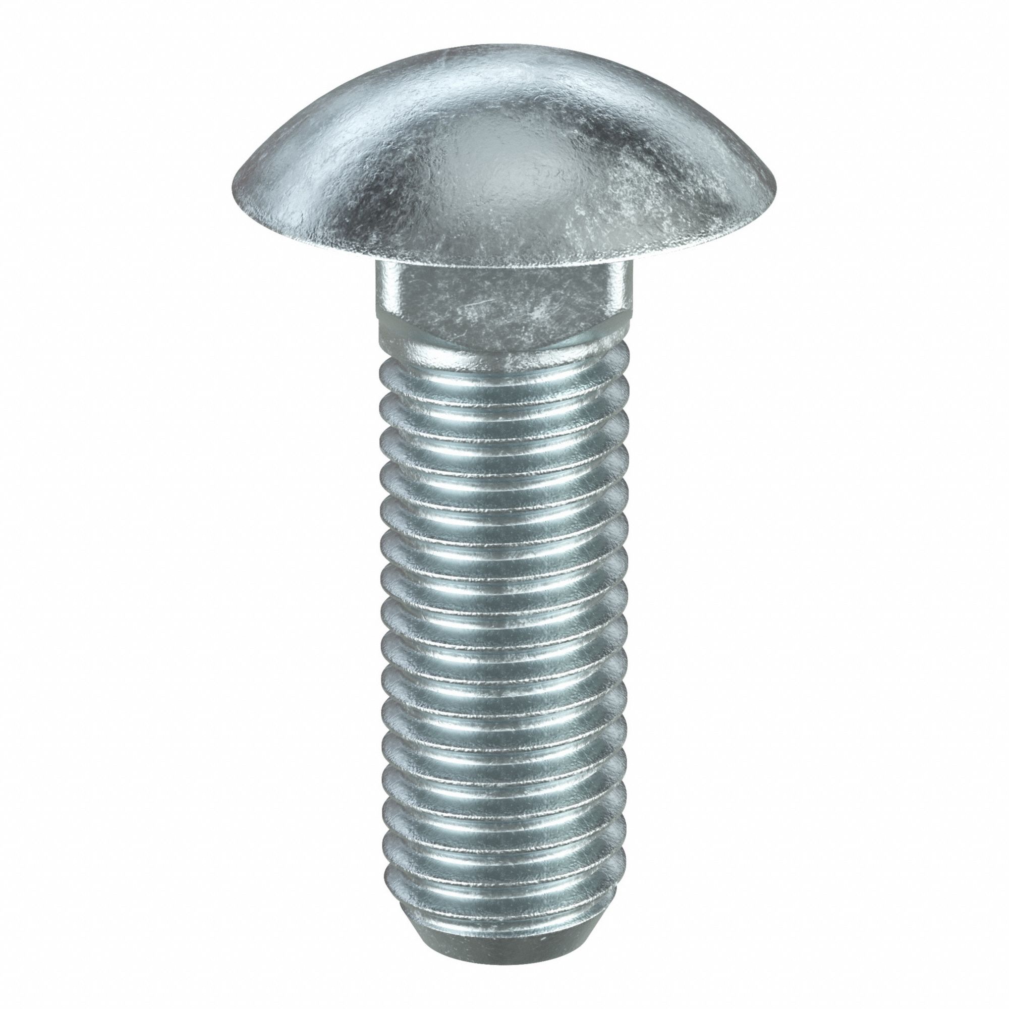Carriage Bolt: Square Neck, 5/8"-11 Thread Size, 2 in lg, Steel, Grade 5, Zinc-Plated, 10 PK