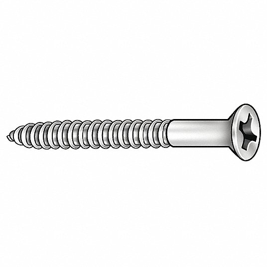 quicksilver screws 8 x 2" twin thread wood screw pz#2 