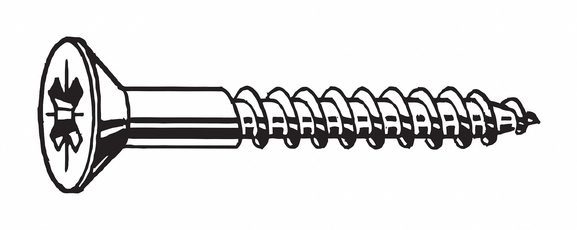 #10 x 1-1/2 Flat Head Wood Screws, Phillips Drive, Type 316 Marine Grade  Stainless Steel, Partial Thread, Bright Finish, Quantity 50 by Fastenere