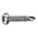 SELF DRILLING SCREW, SIZE #10, 1 IN L, STEEL, ZINC PLATED, PAN, PHILLIPS, 2 DRILL TIP TYPE, 100 PK