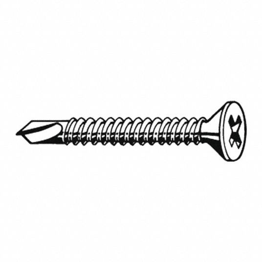 FABORY 3/4 in Case Hardened Steel Self Drilling Tapping Screw with Flat