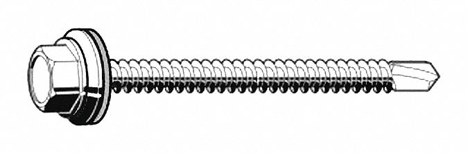 Details about  / 100 PC Zinc Self-Drilling 3//4/" Neoprene Washer Screws Size 1//4-14