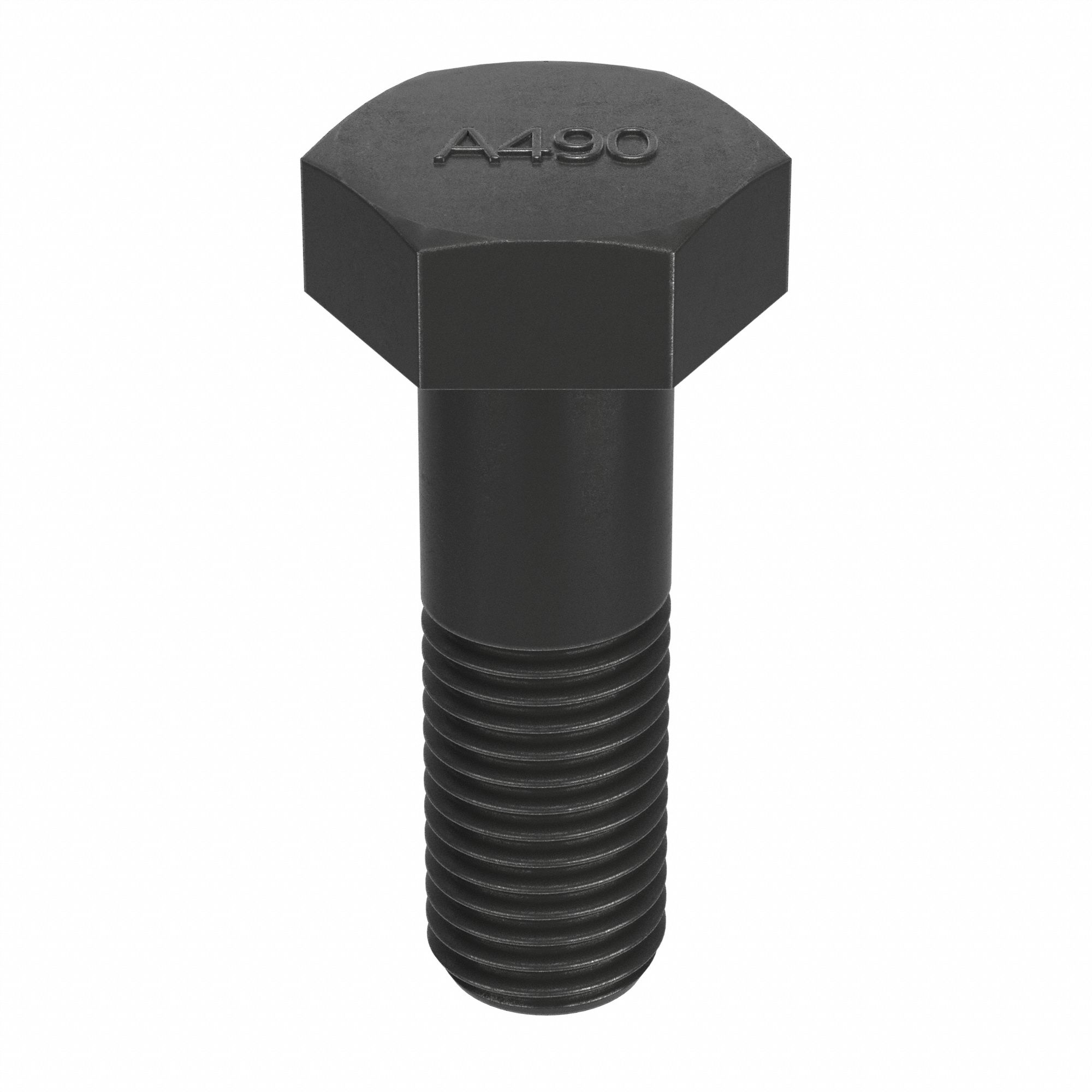 STRUCTURAL BOLT, STEEL, A490 TYPE 1, BLACK OXIDE, 1¼"-7 THREAD, 3½ IN L, 2A, 5 PK