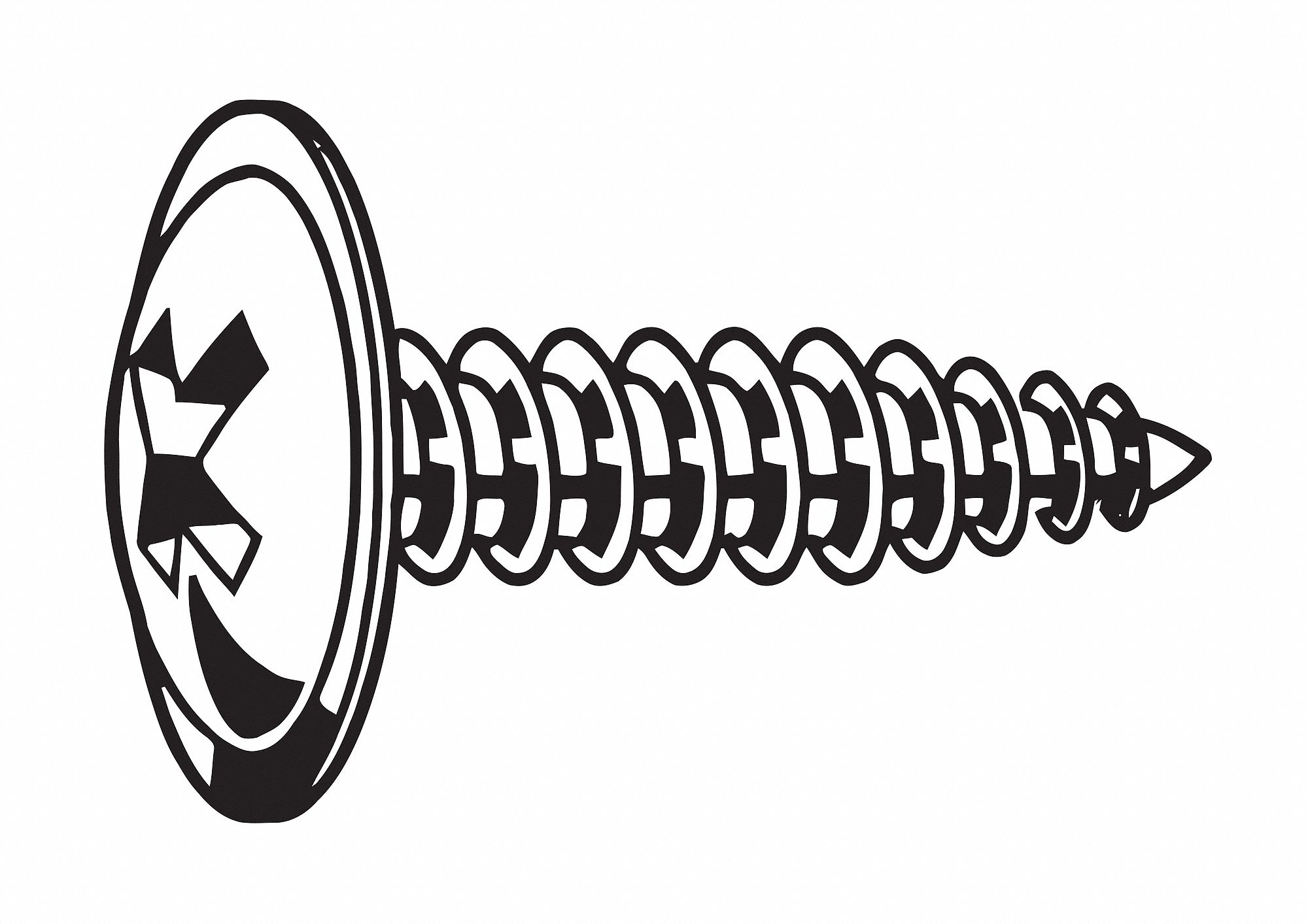 Sheet Metal Screw: #8 Size, 1 1/4 in Lg, Steel, Zinc-Plated, Phillips, K-Lath, 100 PK