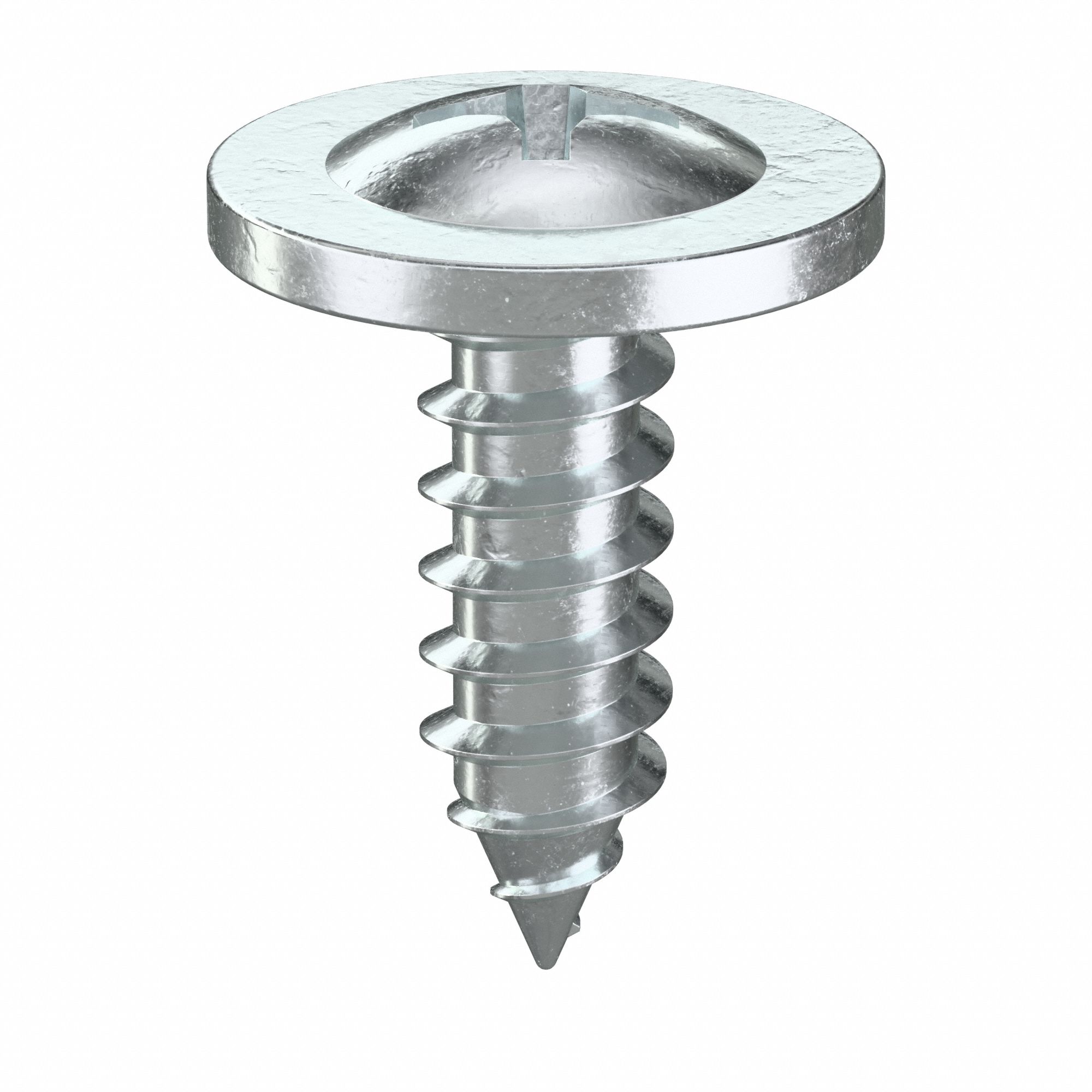 Sheet Metal Screw: #8 Size, 1/2 in Lg, Steel, Zinc-Plated, Phillips, K-Lath, 100 PK