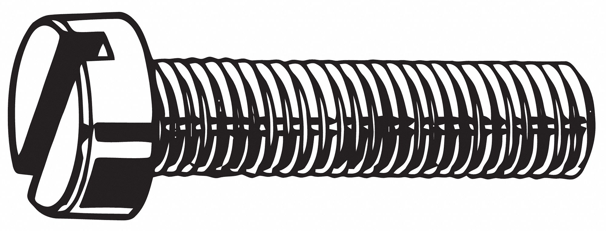 Machine Screw: M8x1.25 Thread Size, 50 mm Lg, 18-8, Stainless Steel, Plain, Cheese, Slotted, 10 PK