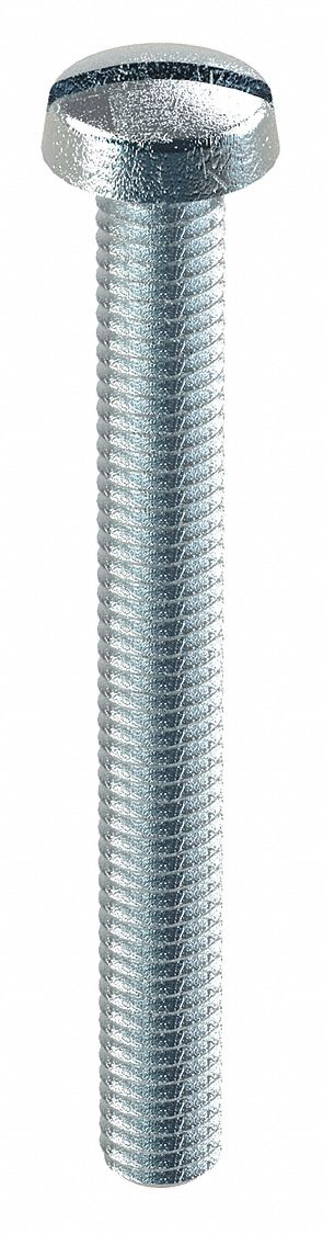 Machine Screw: M3x0.50 Thread Size, 30 mm Lg, Steel, Zinc-Plated, Cheese, Slotted, 100 PK