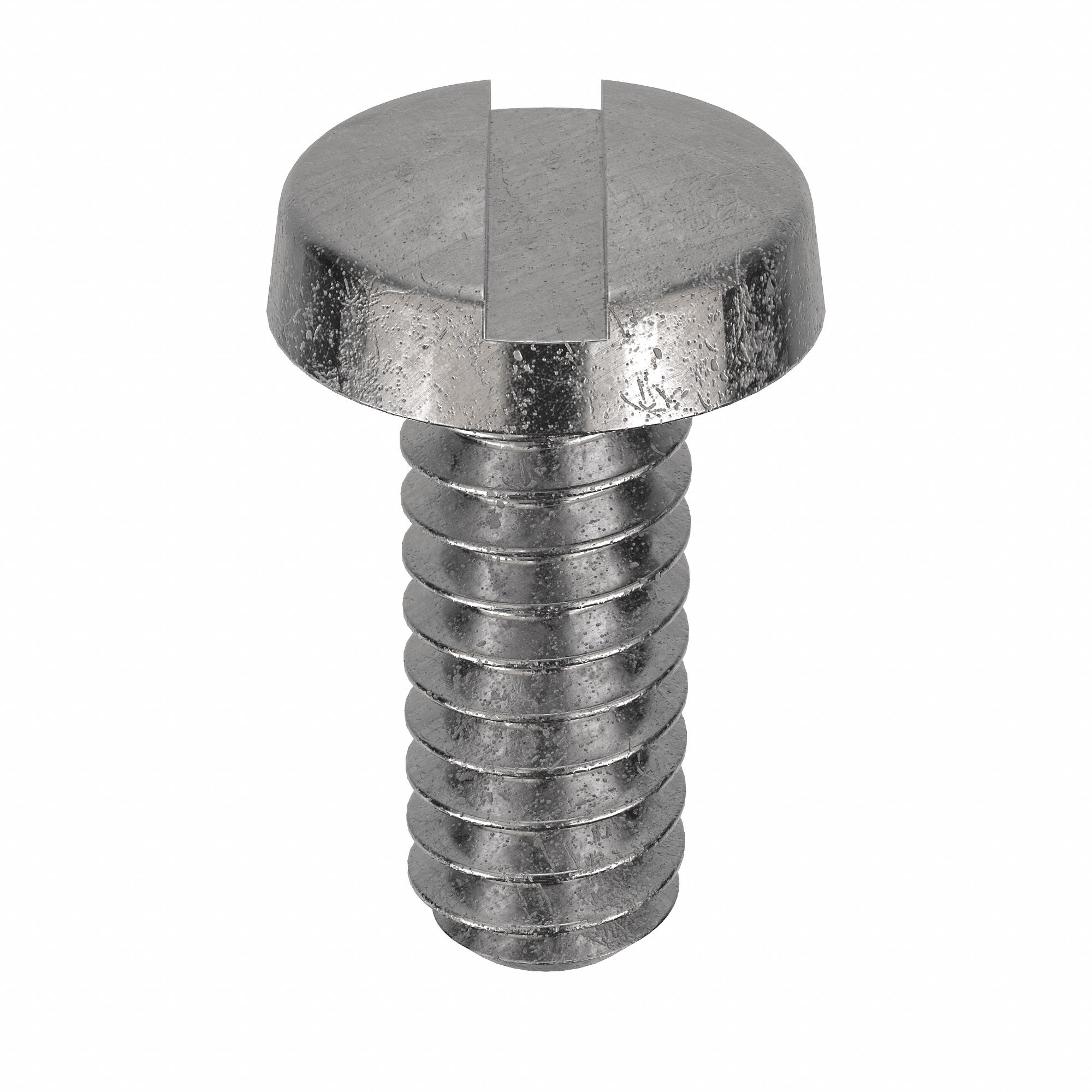 Machine Screw: M1.6x0.35 Thread Size, 4 mm Lg, 18-8, Stainless Steel, Plain, Cheese, Slotted, 25 PK