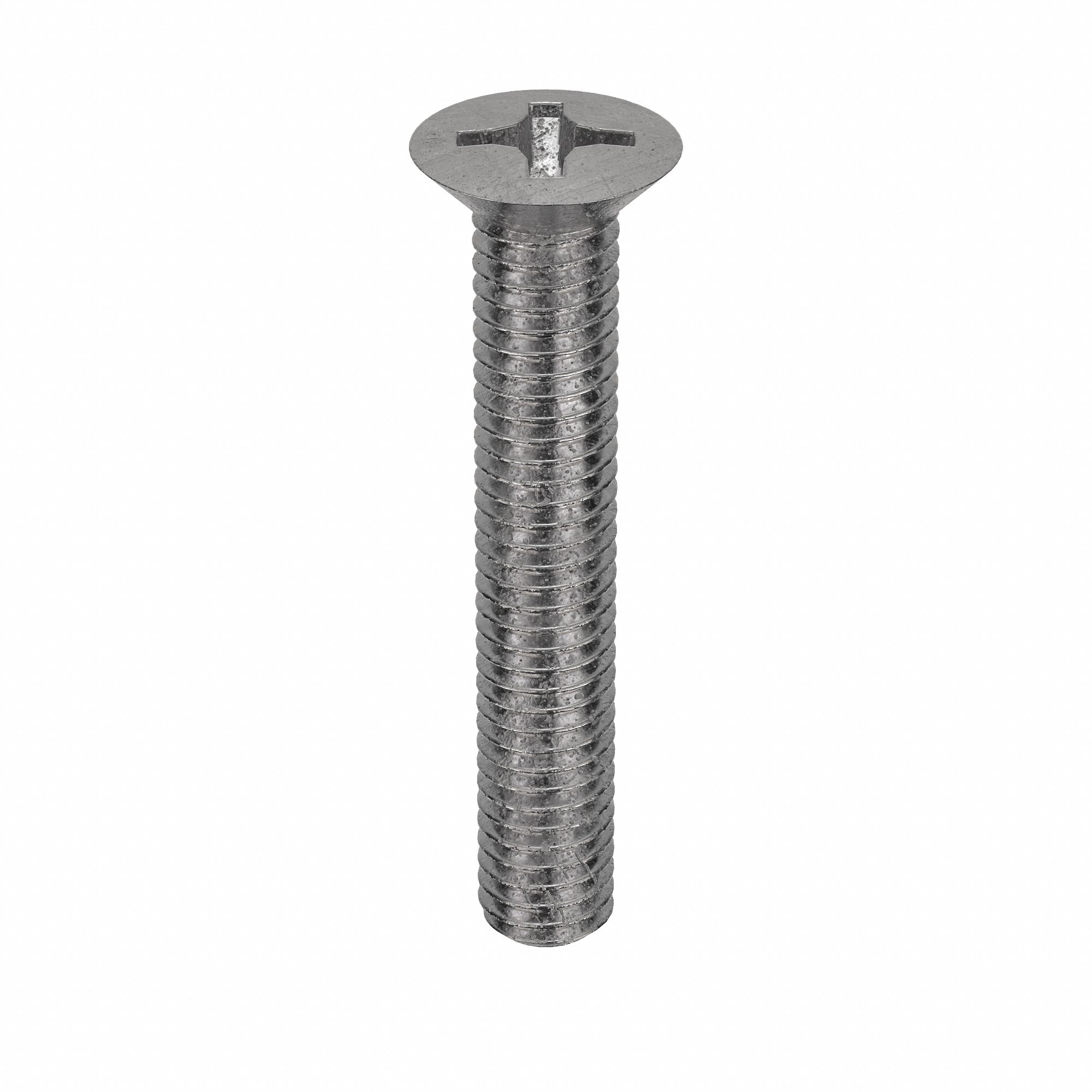 Machine Screw: M6x1.00 Thread Size, 35 mm Lg, 18-8, Stainless Steel, Plain, Oval, Phillips, 50 PK