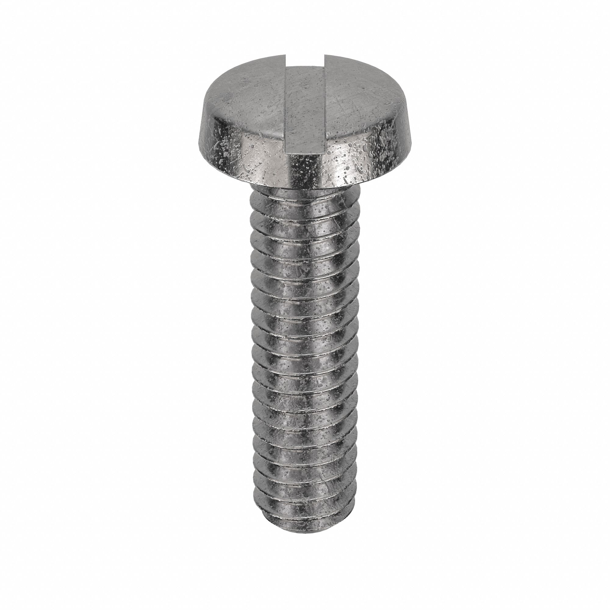 Machine Screw: M2x0.40 Thread Size, 8 mm Lg, 316, Stainless Steel, Plain, Cheese, Slotted, 50 PK