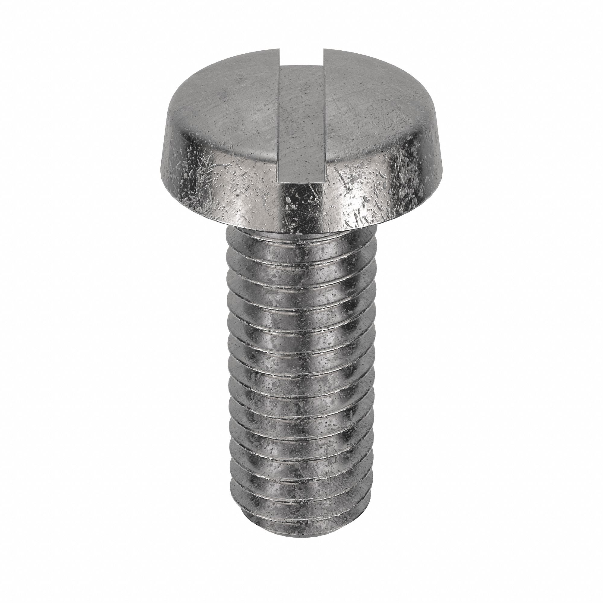 Machine Screw: M3x0.50 Thread Size, 8 mm Lg, 316, Stainless Steel, Plain, Cheese, Slotted, 50 PK