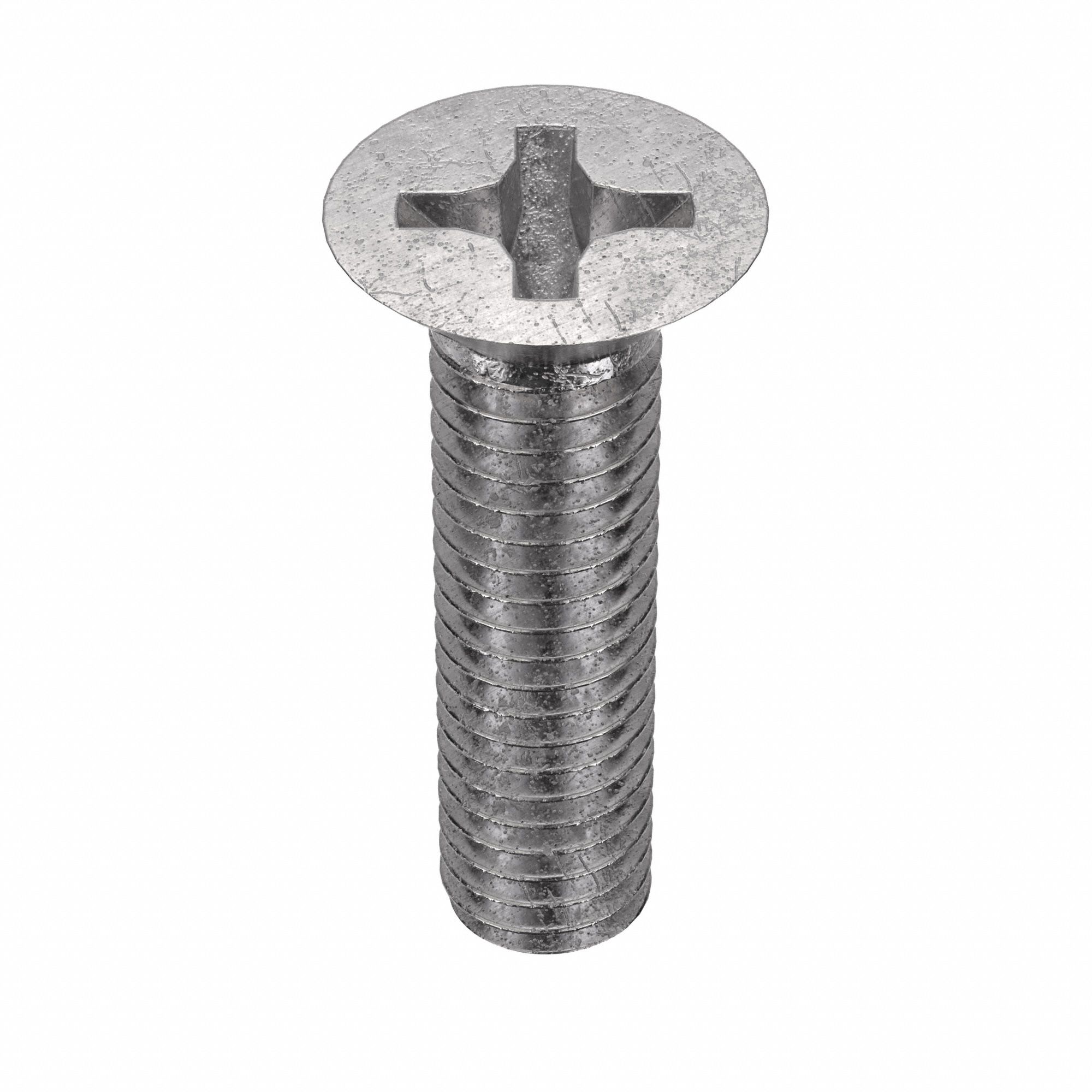 Machine Screw: M3x0.50 Thread Size, 12 mm Lg, 316, Stainless Steel, Plain, Flat, Phillips, 50 PK