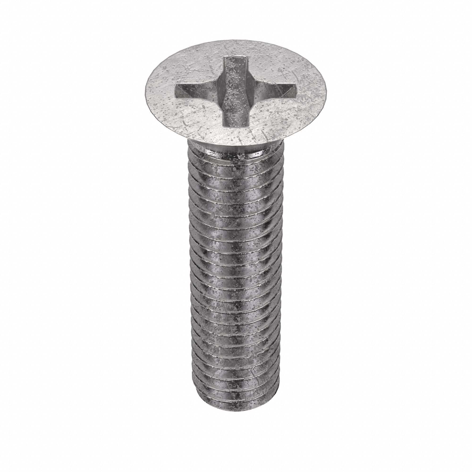 Machine Screw: M6x1.00 Thread Size, 25 mm Lg, 316, Stainless Steel, Plain, Flat, Phillips, 10 PK