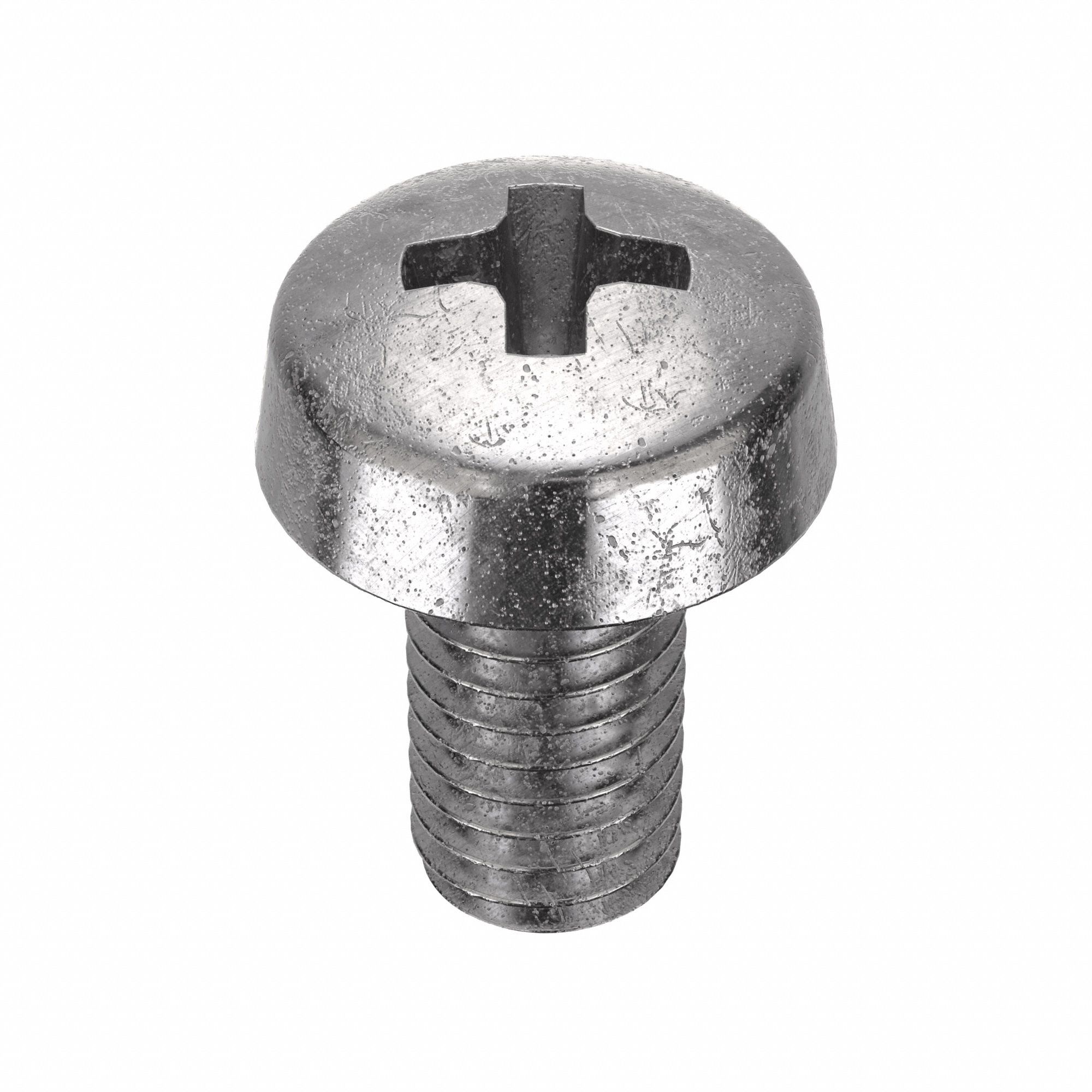 Machine Screw: M3x0.50 Thread Size, 6 mm Lg, 316, Stainless Steel, Plain, Cheese, Phillips, 50 PK