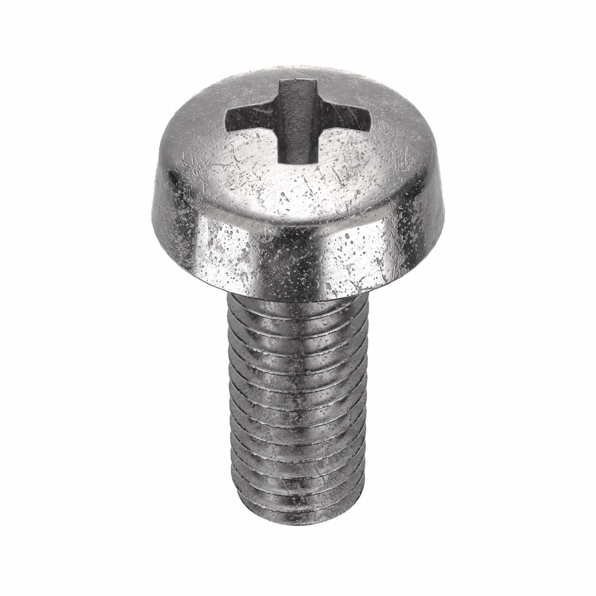 Machine Screw: M3x0.50 Thread Size, 8 mm Lg, 316, Stainless Steel, Plain, Cheese, Phillips, 50 PK