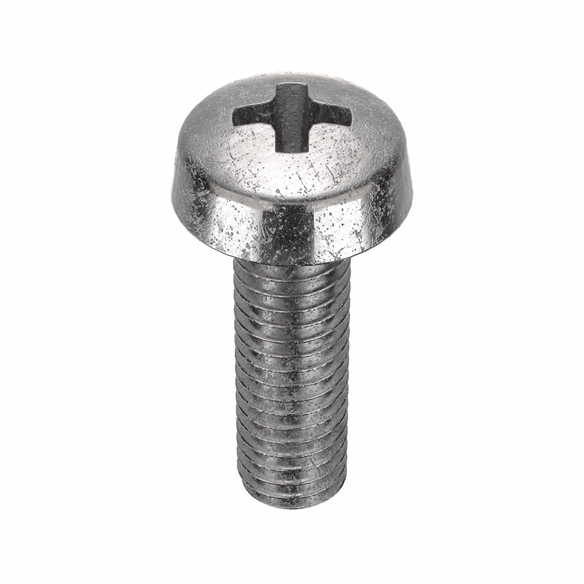 Machine Screw: M3x0.50 Thread Size, 10 mm Lg, 316, Stainless Steel, Plain, Cheese, Phillips, 50 PK