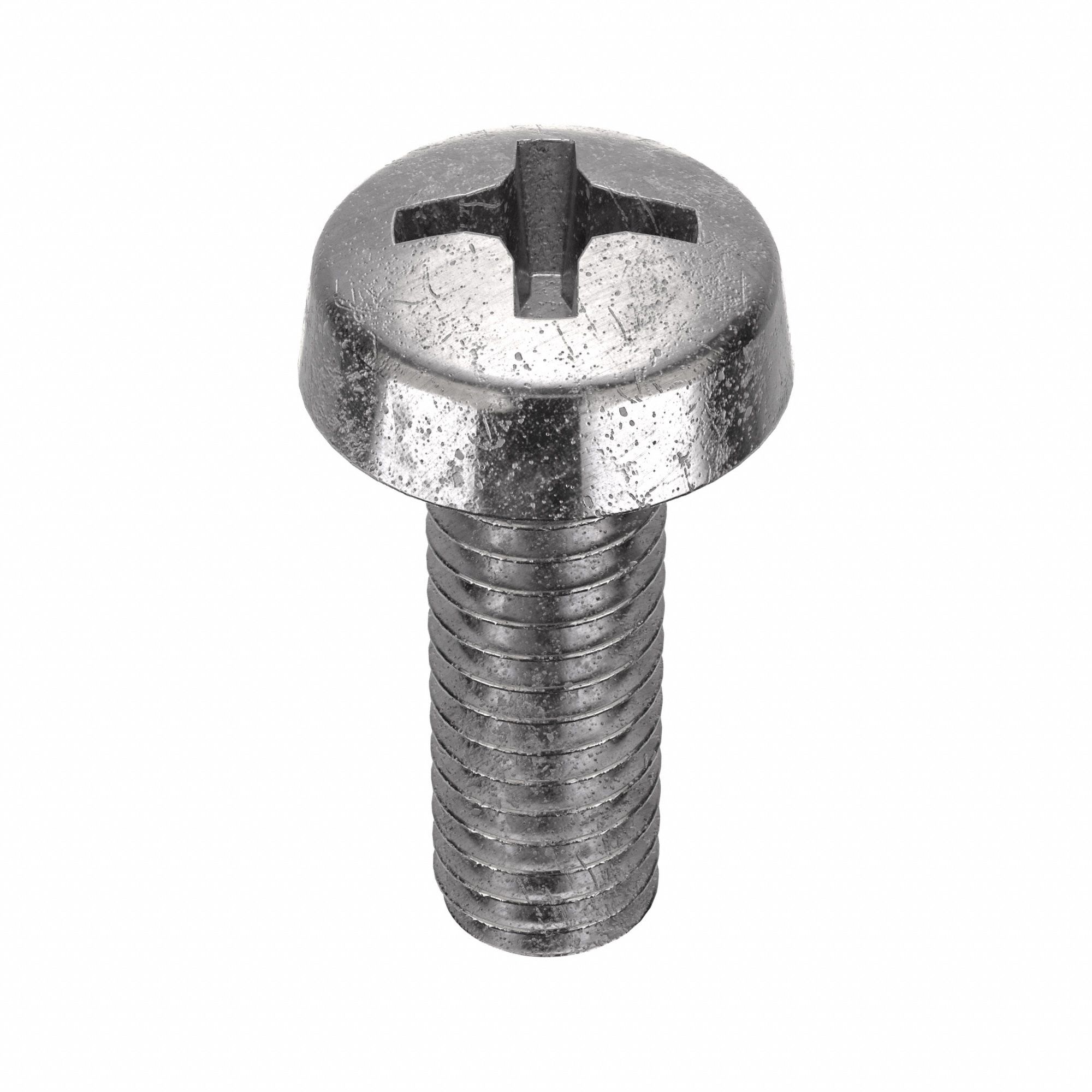 Machine Screw: M4x0.70 Thread Size, 12 mm Lg, 316, Stainless Steel, Plain, Cheese, Phillips, 50 PK
