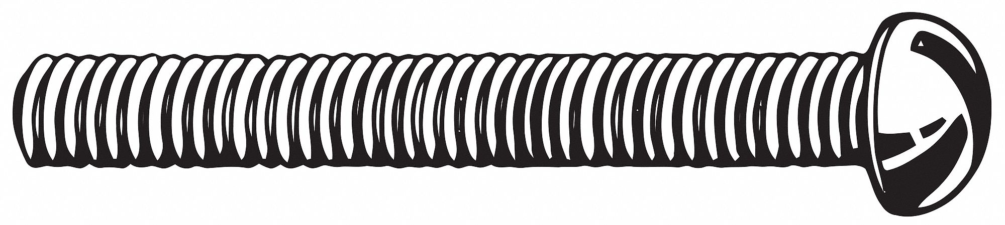 Machine Screw: #10-24 Thread Size, 3 1/2 in Lg, Steel, Zinc-Plated, Round, Slotted, 100 PK