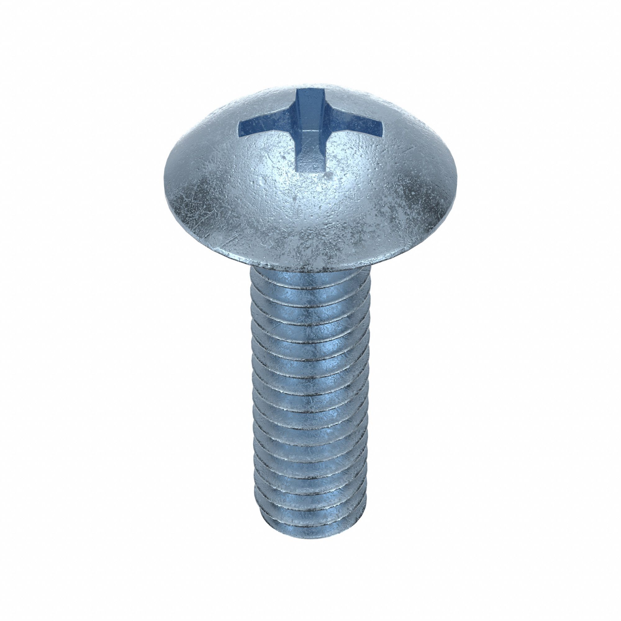 Machine Screw: #8-32 Thread Size, 1/2 in Lg, Steel, Zinc-Plated, Truss, Phillips, 100 PK