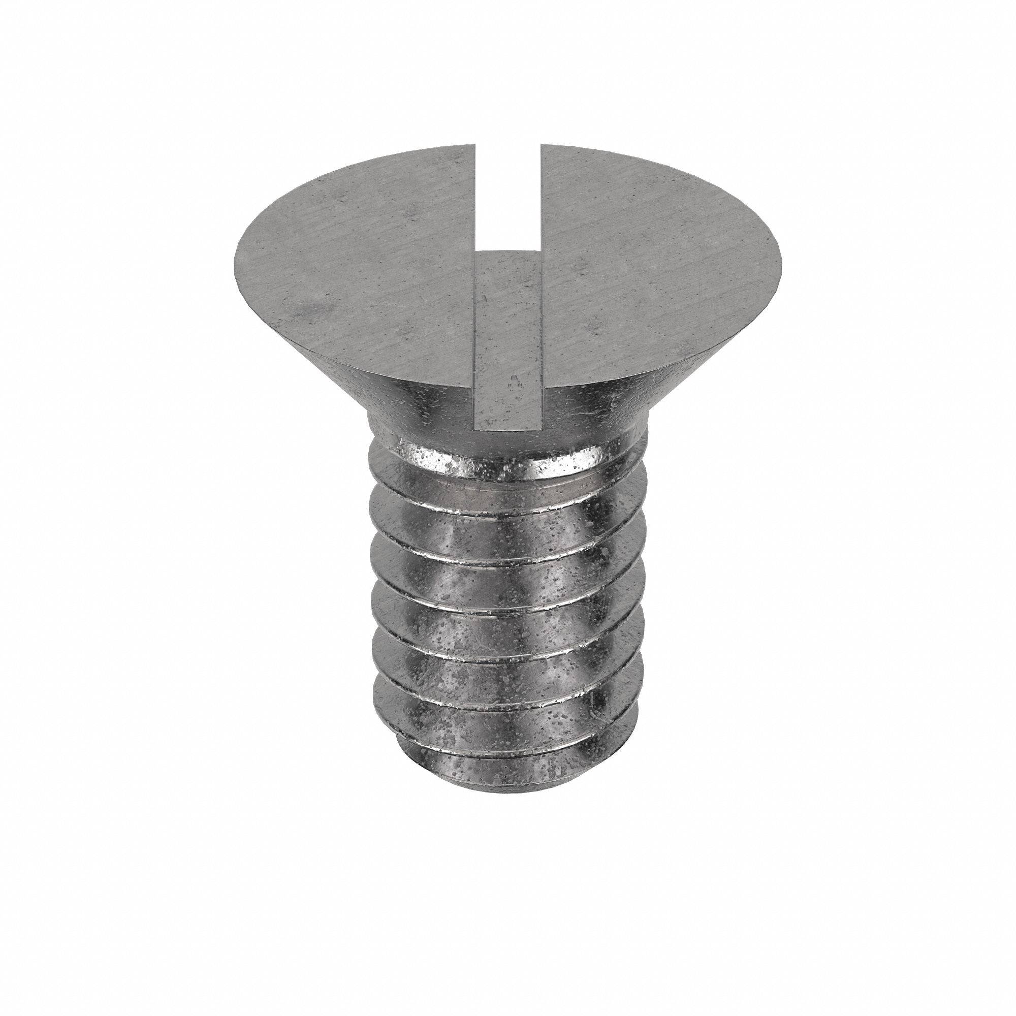 Machine Screw: 1/4"-20 Thread Size, 1/2 in Lg, 18-8, Stainless Steel, Plain, Flat, Slotted, 50 PK