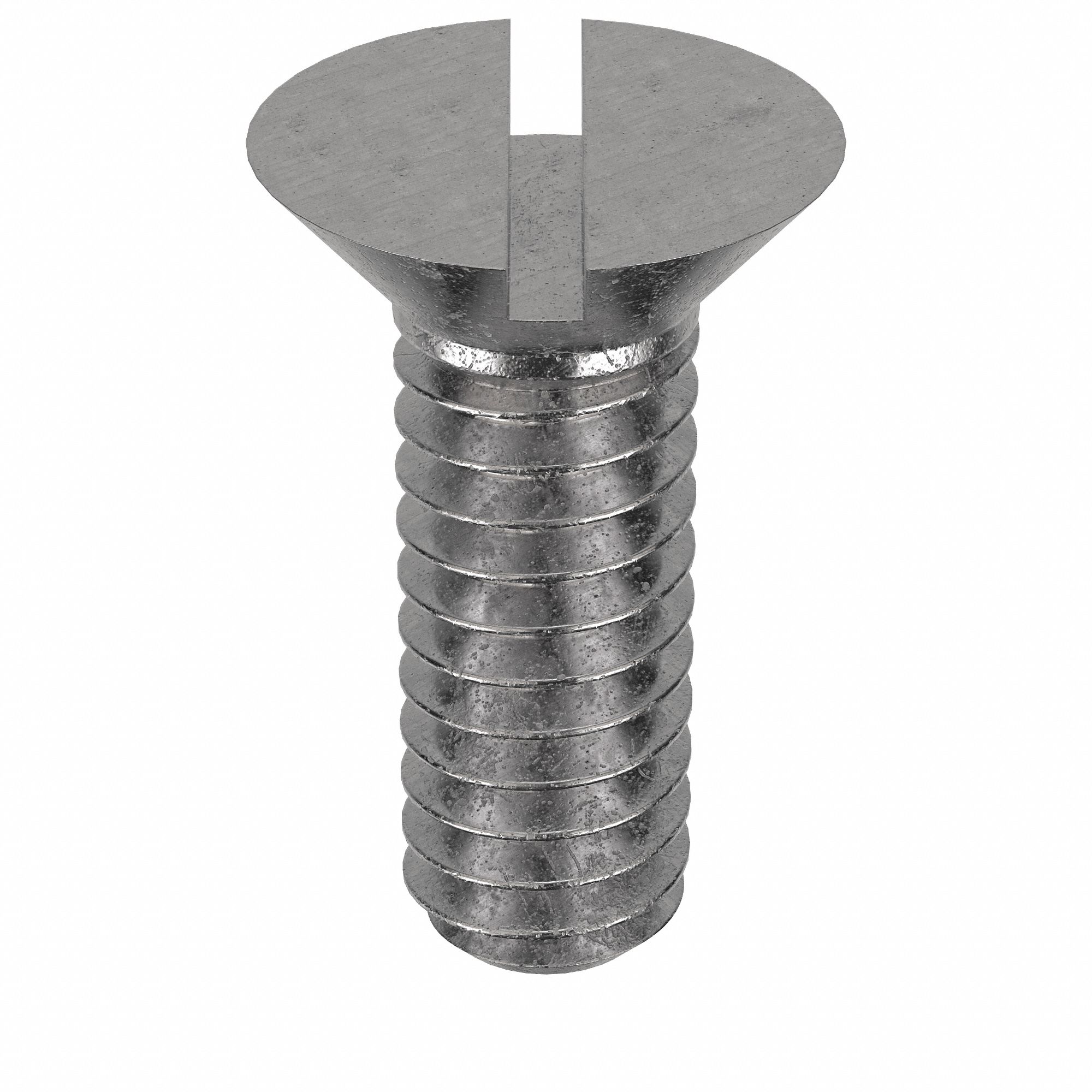 Machine Screw: 1/4"-20 Thread Size, 3/4 in Lg, 18-8, Stainless Steel, Plain, Flat, Slotted, 50 PK