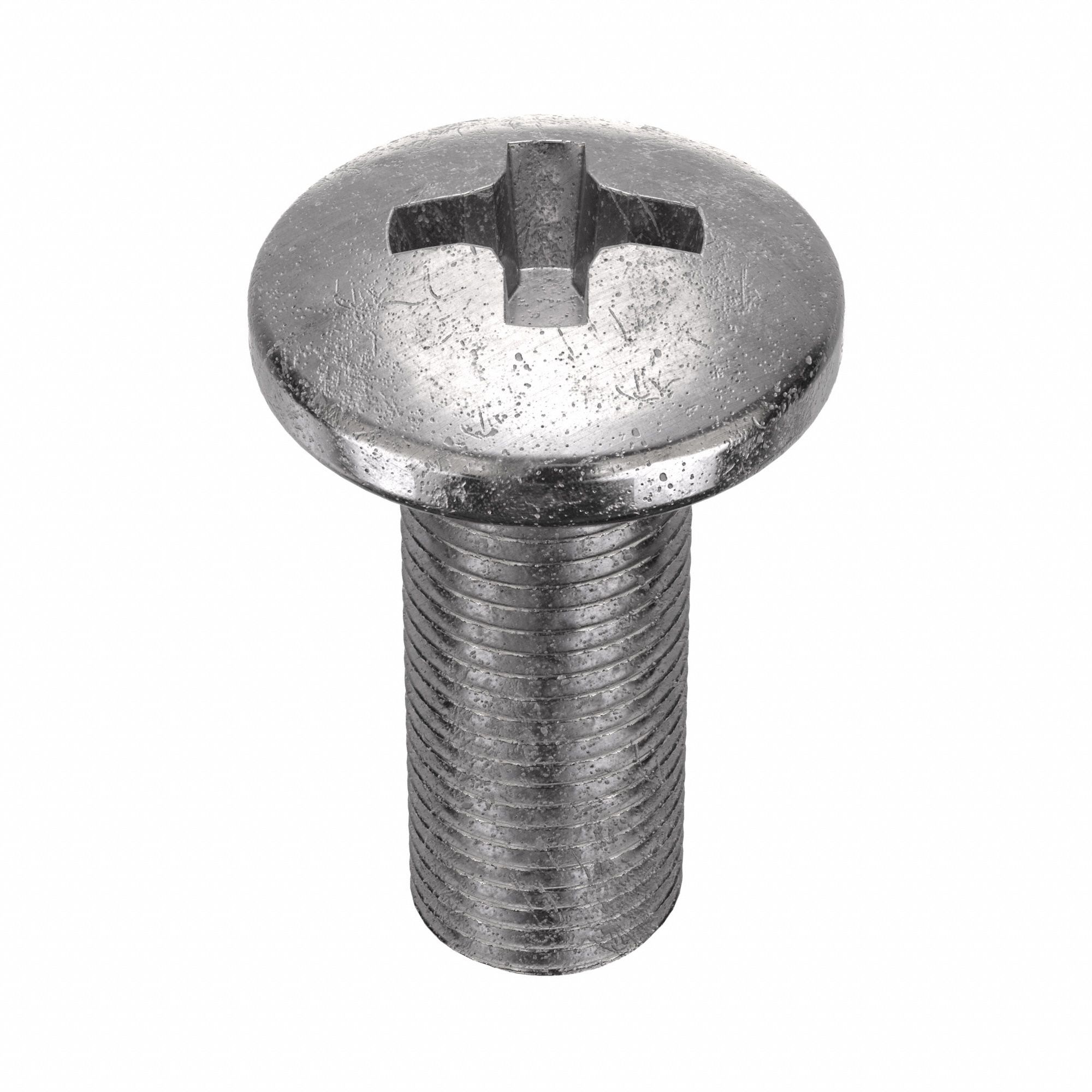 Machine Screw: 1/4"-20 Thread Size, 5/8 in Lg, 18-8, Stainless Steel, Plain, Pan, Phillips, 50 PK