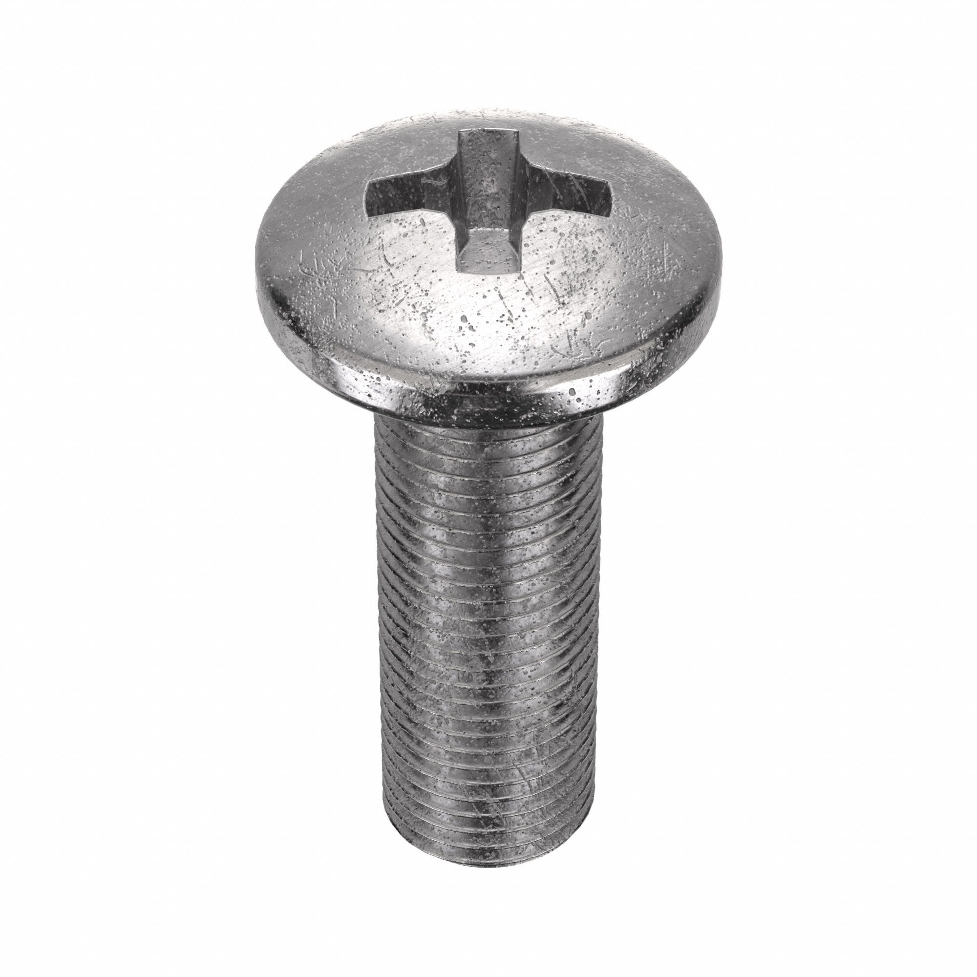 MACHINE SCREW, ¼"-20 THREAD, ¾ IN L, 18-8 STAINLESS STEEL, PLAIN FINISH, PAN, PHILLIPS, 50 PK