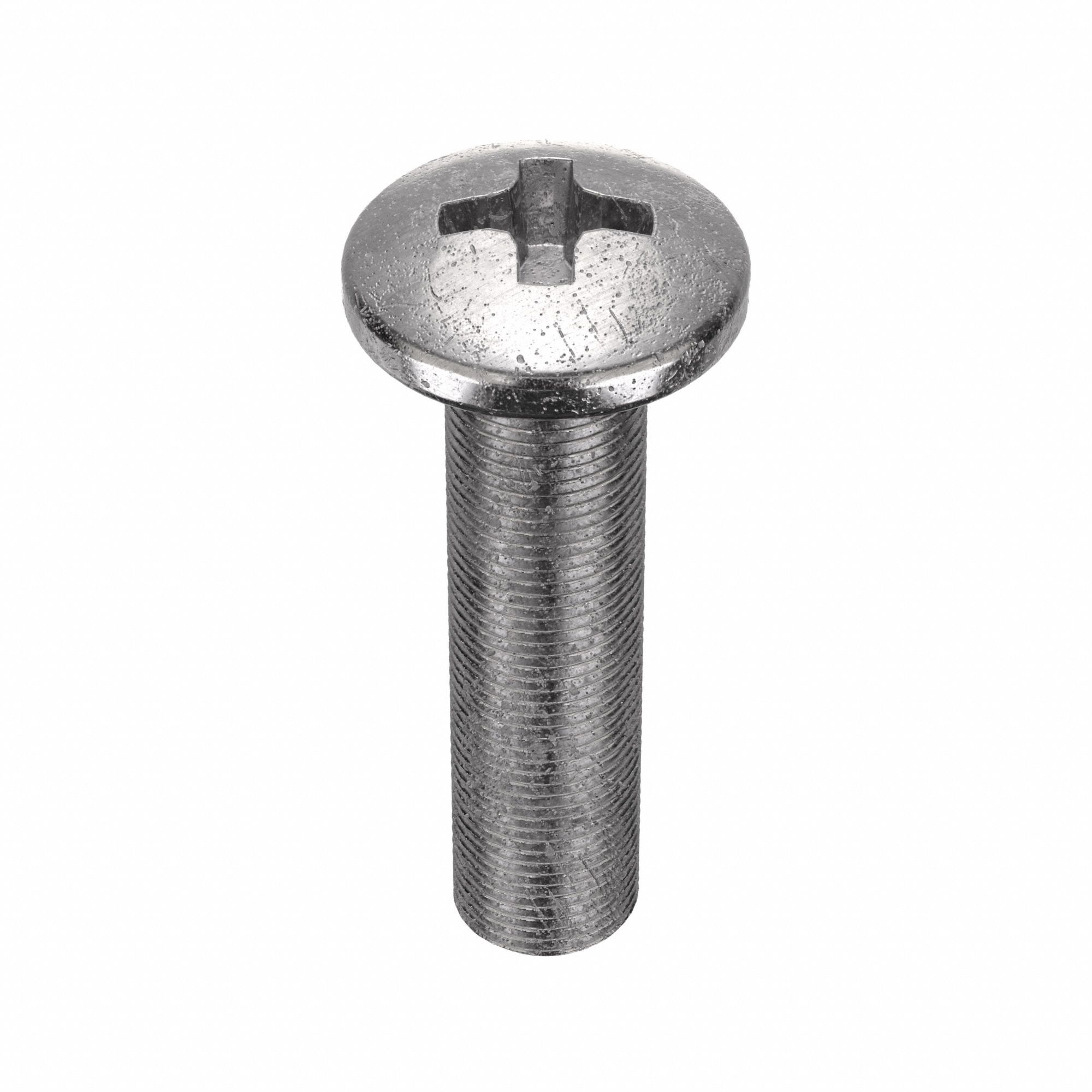 Machine Screw: 5/16"-18 Thread Size, 1 1/4 in Lg, 18-8, Stainless Steel, Plain, Pan, Phillips, 25 PK