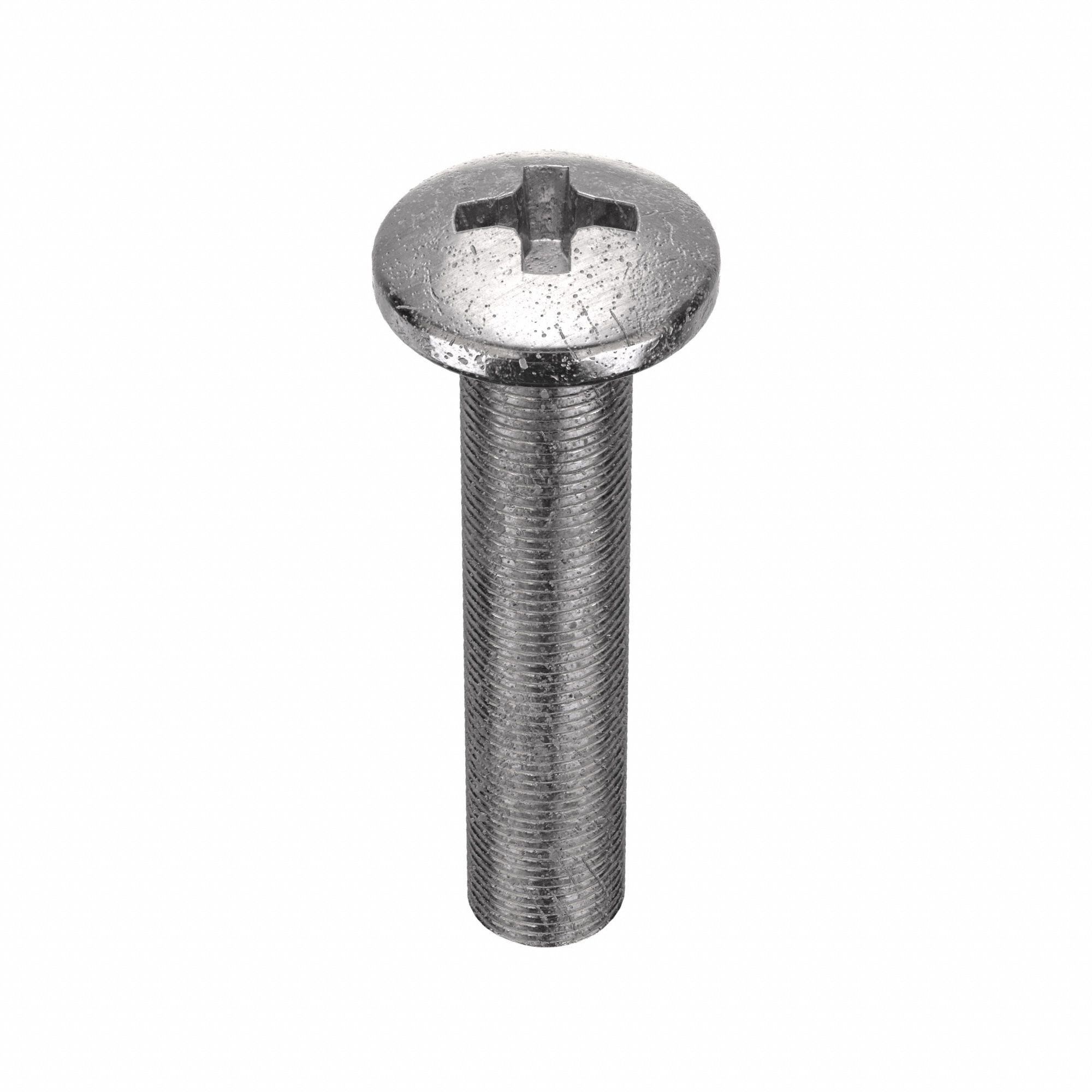 Machine Screw: 5/16"-18 Thread Size, 1 1/2 in Lg, 18-8, Stainless Steel, Plain, Pan, Phillips, 25 PK