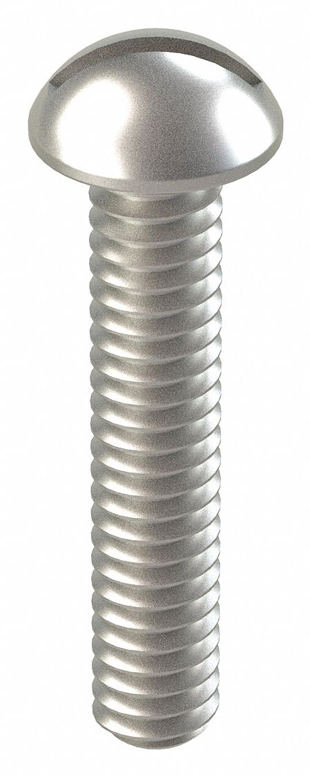 10 32 Unf Threads Slotted Drive Steel Machine Screw 78 Length Pan