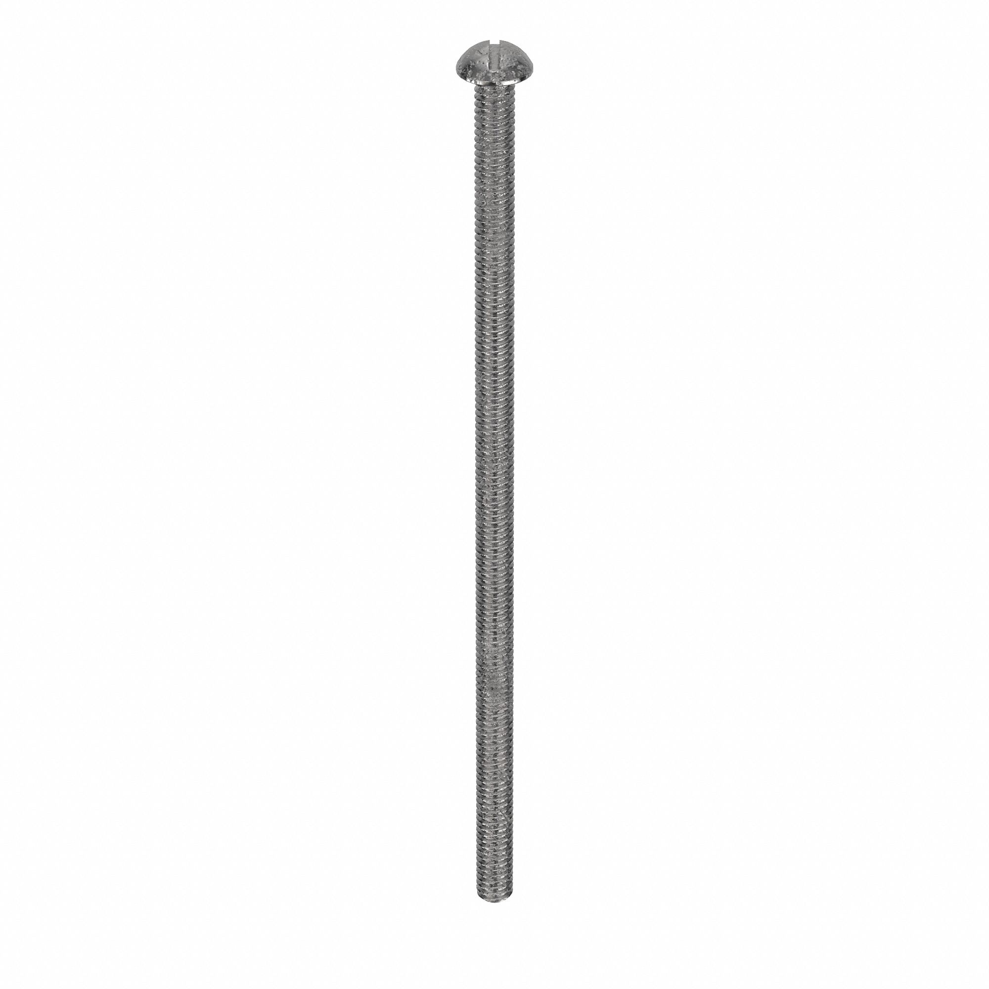 Machine Screw: #8-32 Thread Size, 4 in Lg, 18-8, Stainless Steel, Plain, Round, Slotted, 50 PK