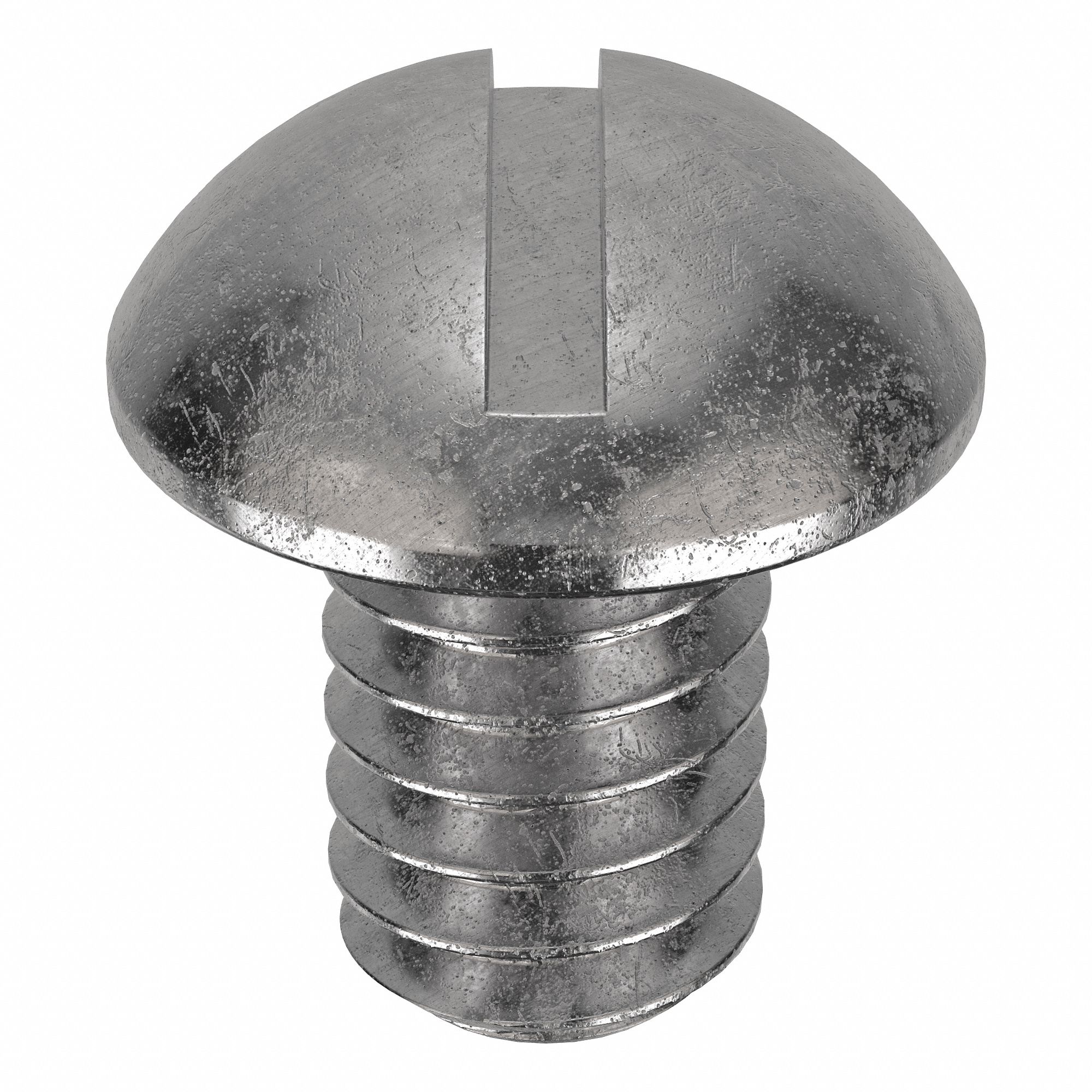 Machine Screw: 1/4"-20 Thread Size, 3/8 in Lg, 18-8, Stainless Steel, Plain, Round, Slotted, 50 PK