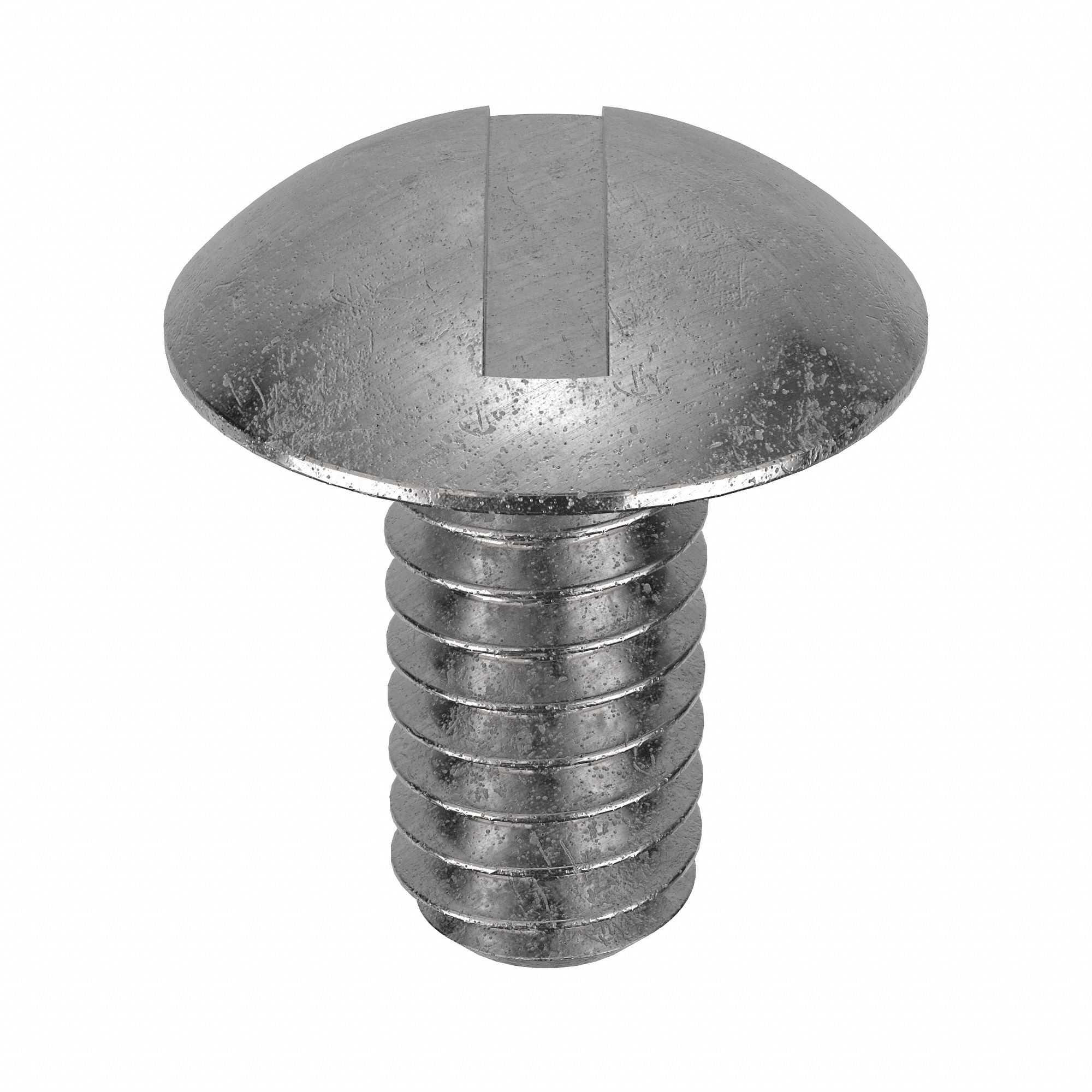 Machine Screw: 1/4"-20 Thread Size, 3/8 in Lg, 18-8, Stainless Steel, Plain, Truss, Slotted, 50 PK
