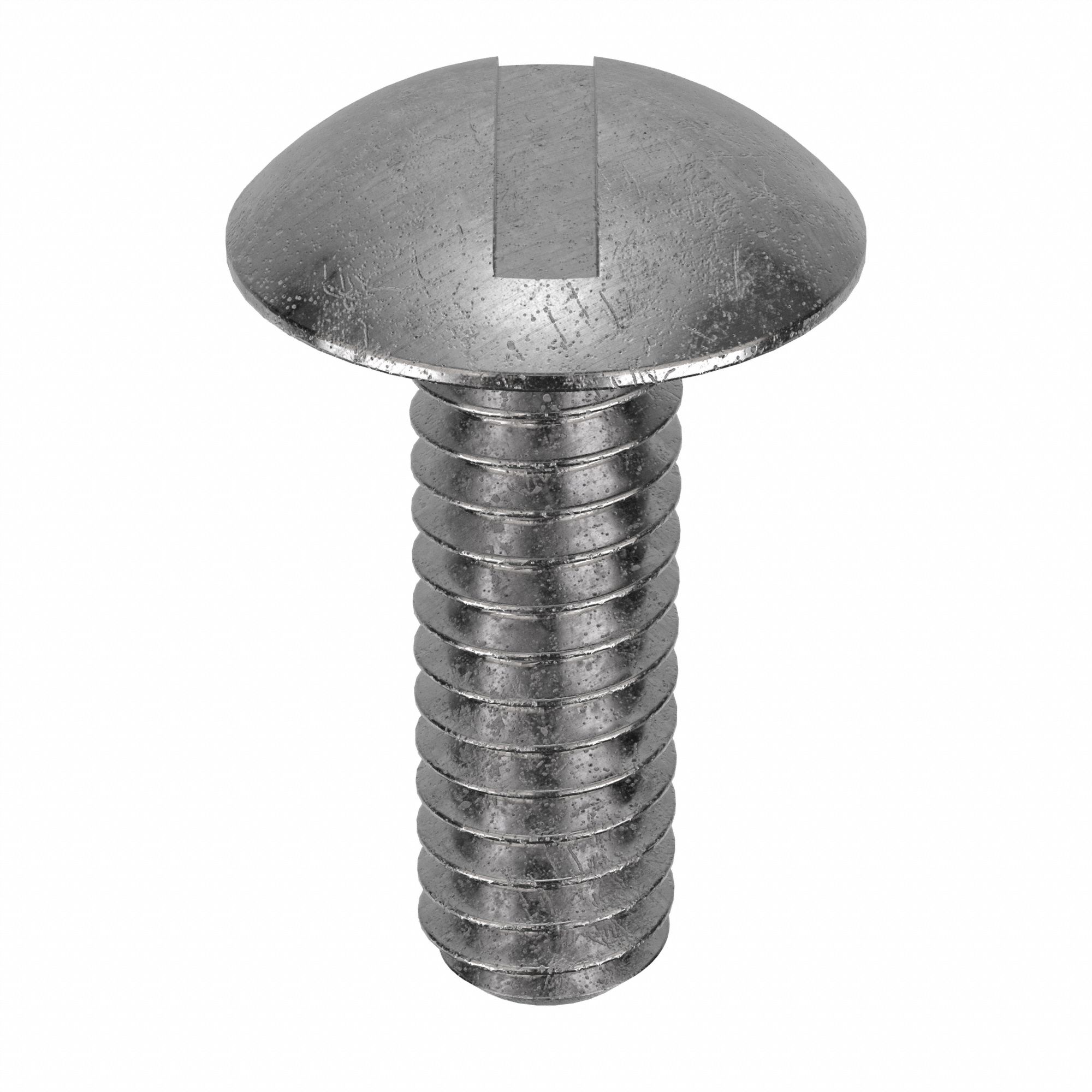 Machine Screw: 1/4"-20 Thread Size, 5/8 in Lg, 18-8, Stainless Steel, Plain, Truss, Slotted, 50 PK