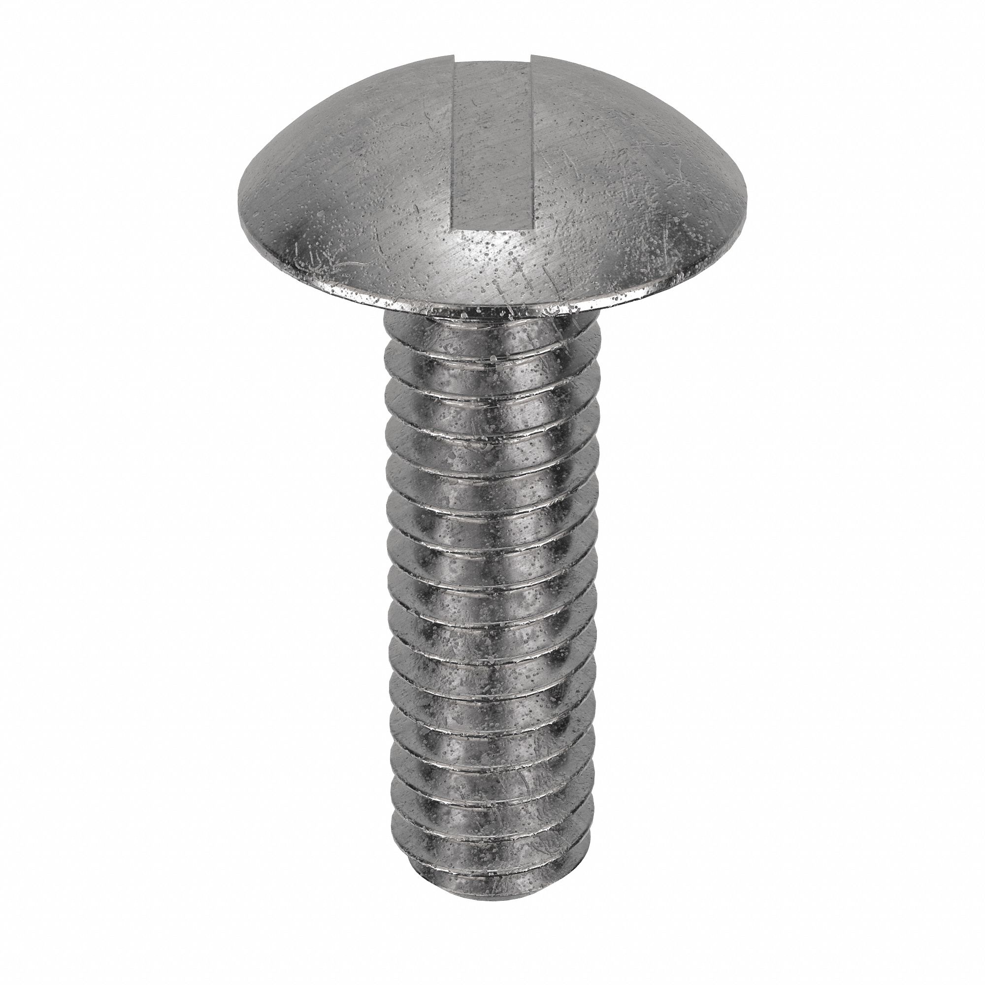 Machine Screw: 1/4"-20 Thread Size, 3/4 in Lg, 18-8, Stainless Steel, Plain, Truss, Slotted, 50 PK