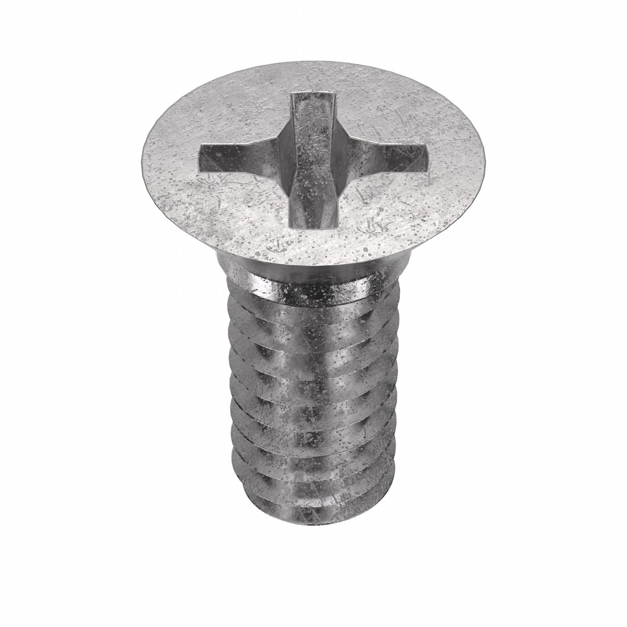 Machine Screw: 1/4"-20 Thread Size, 5/8 in Lg, 18-8, Stainless Steel, Plain, Flat, Phillips, 50 PK